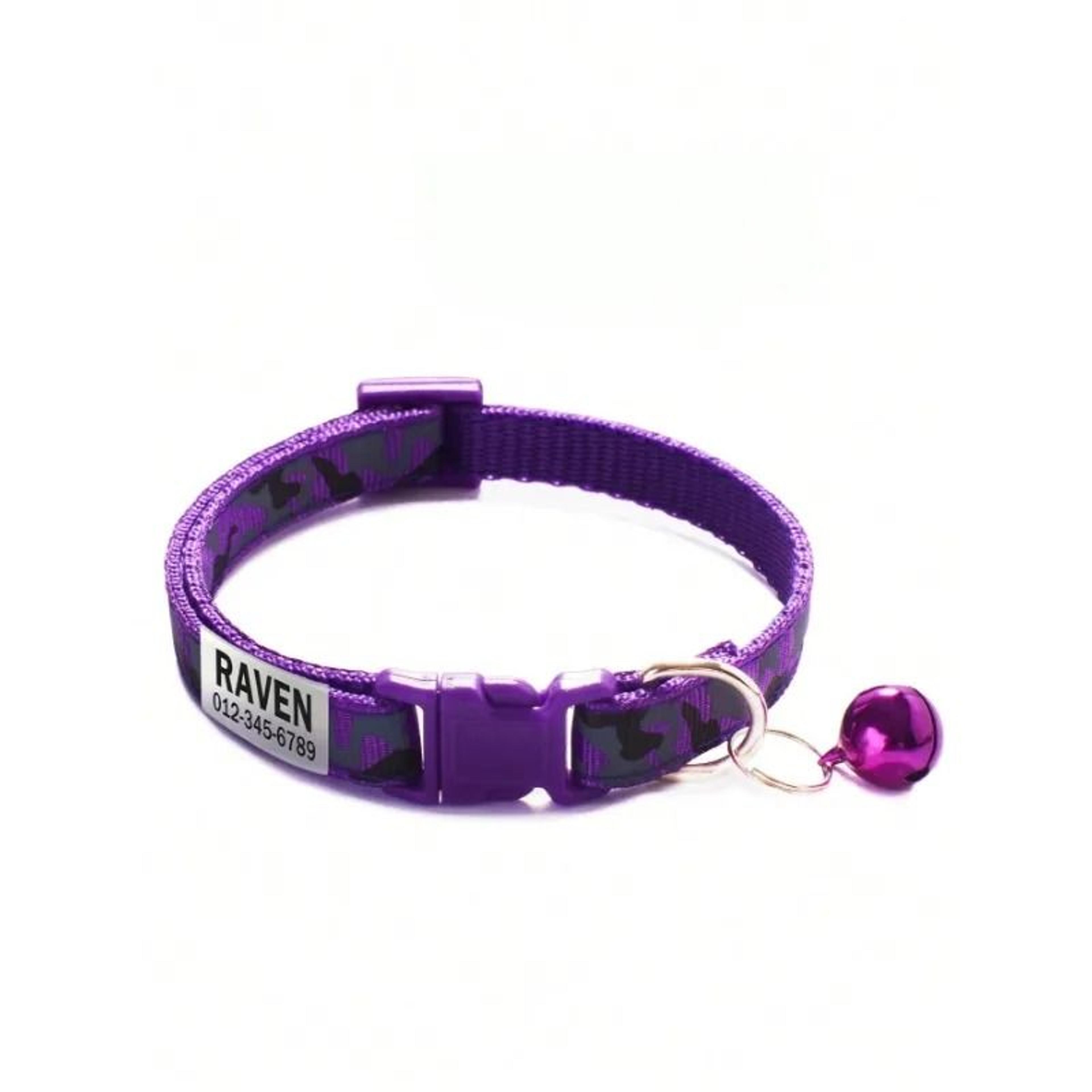 CamoGuard Personalized Pet Collar With Custom Name ID Tag  Bell 7