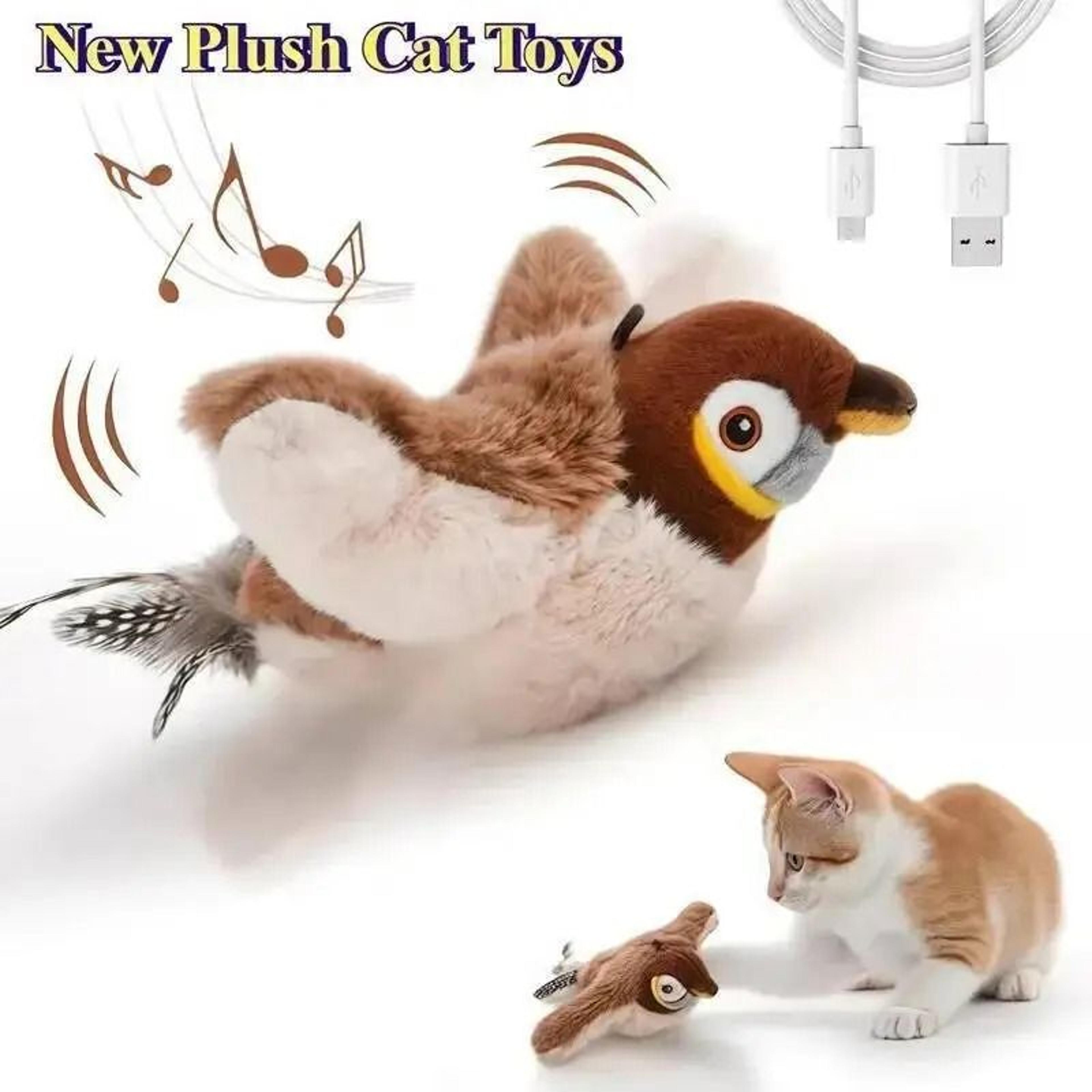 Interactive Bird Cat Toy With Sound  Catnip  Wall Hanging Chasing Toy For Indoor Cats 16
