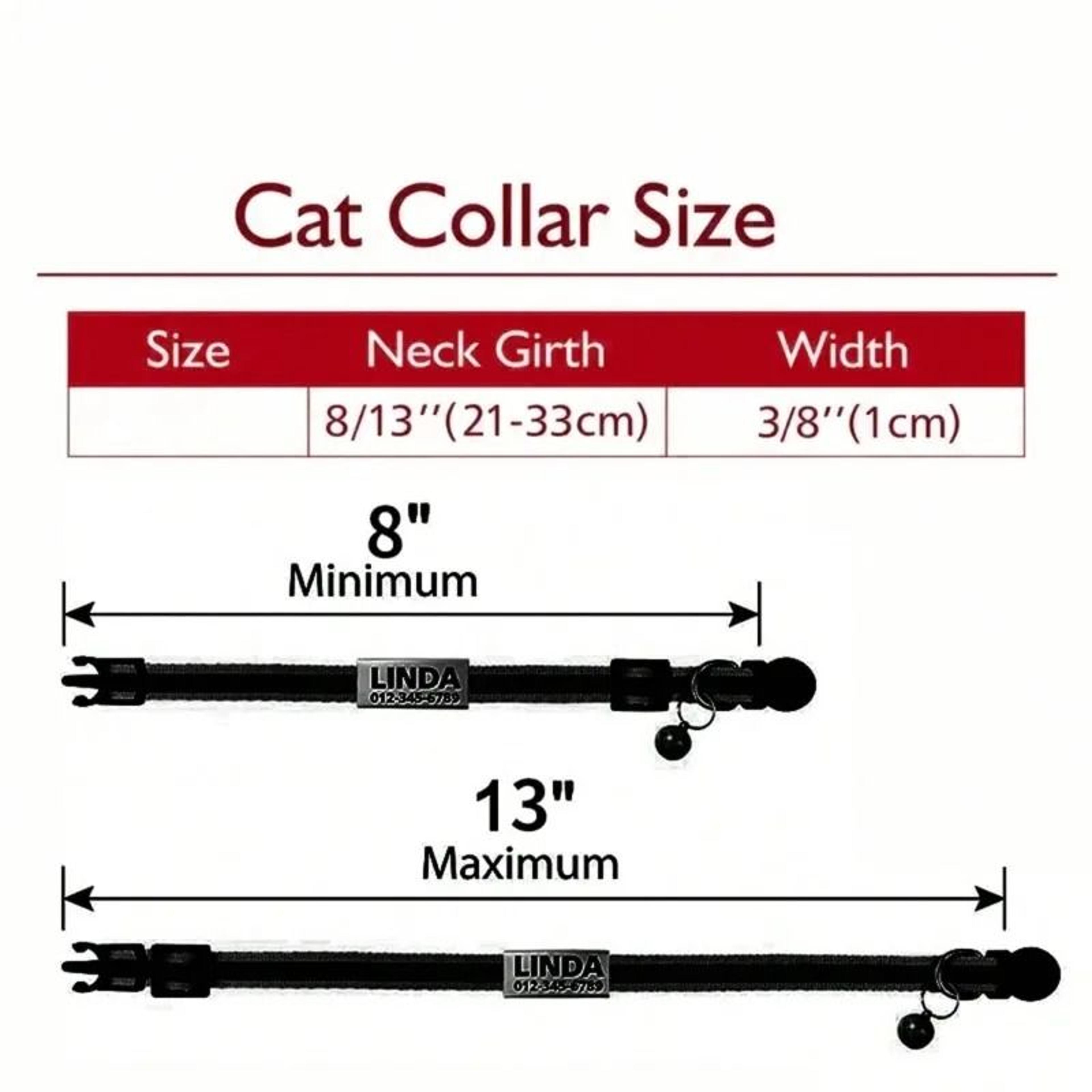 SparkleSafe Personalized Glitter Cat Collar With Custom Engraved ID Tag  Breakaway Buckle 5