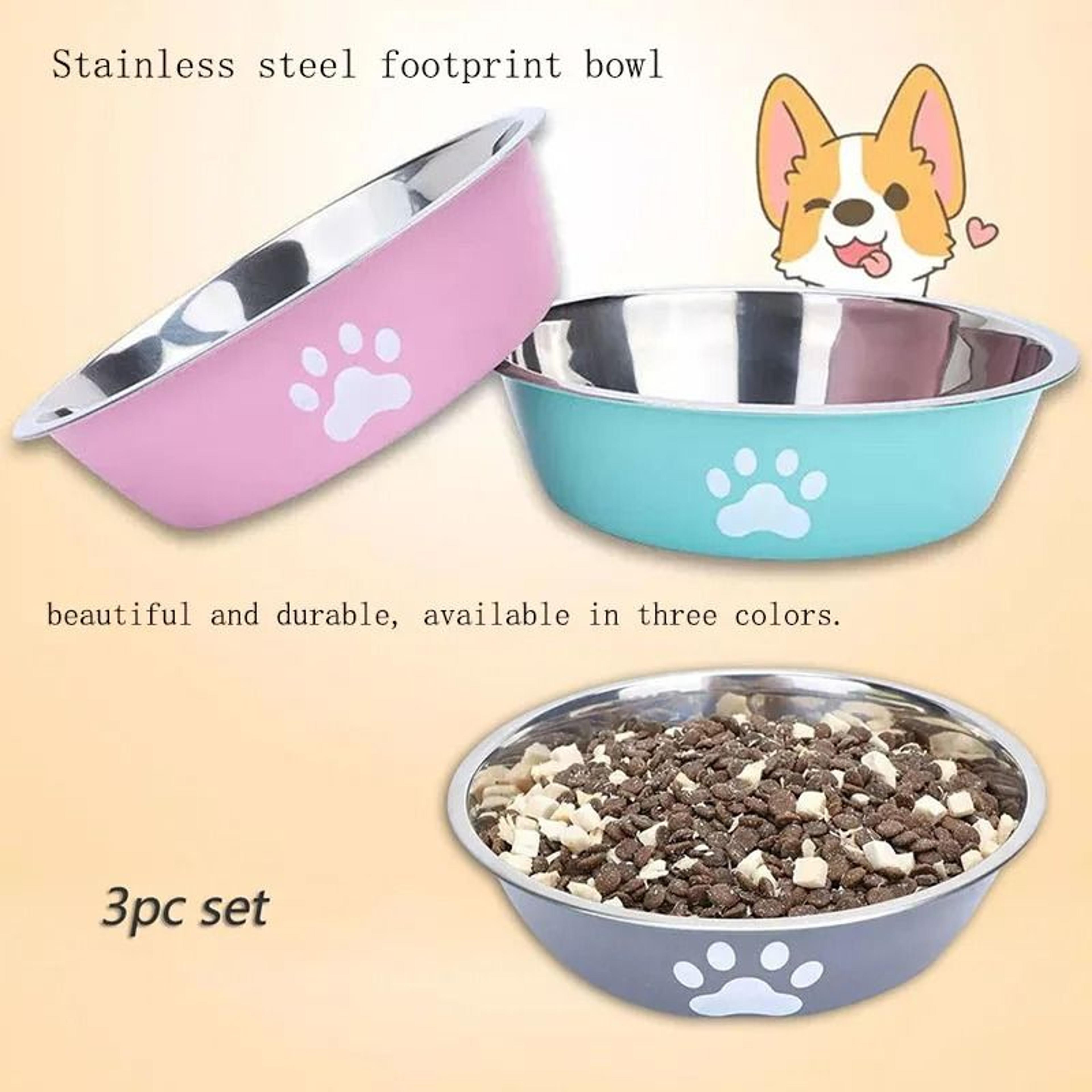 non-slip stainless steel pet bowl – durable feeding & water dish for cats and dogs