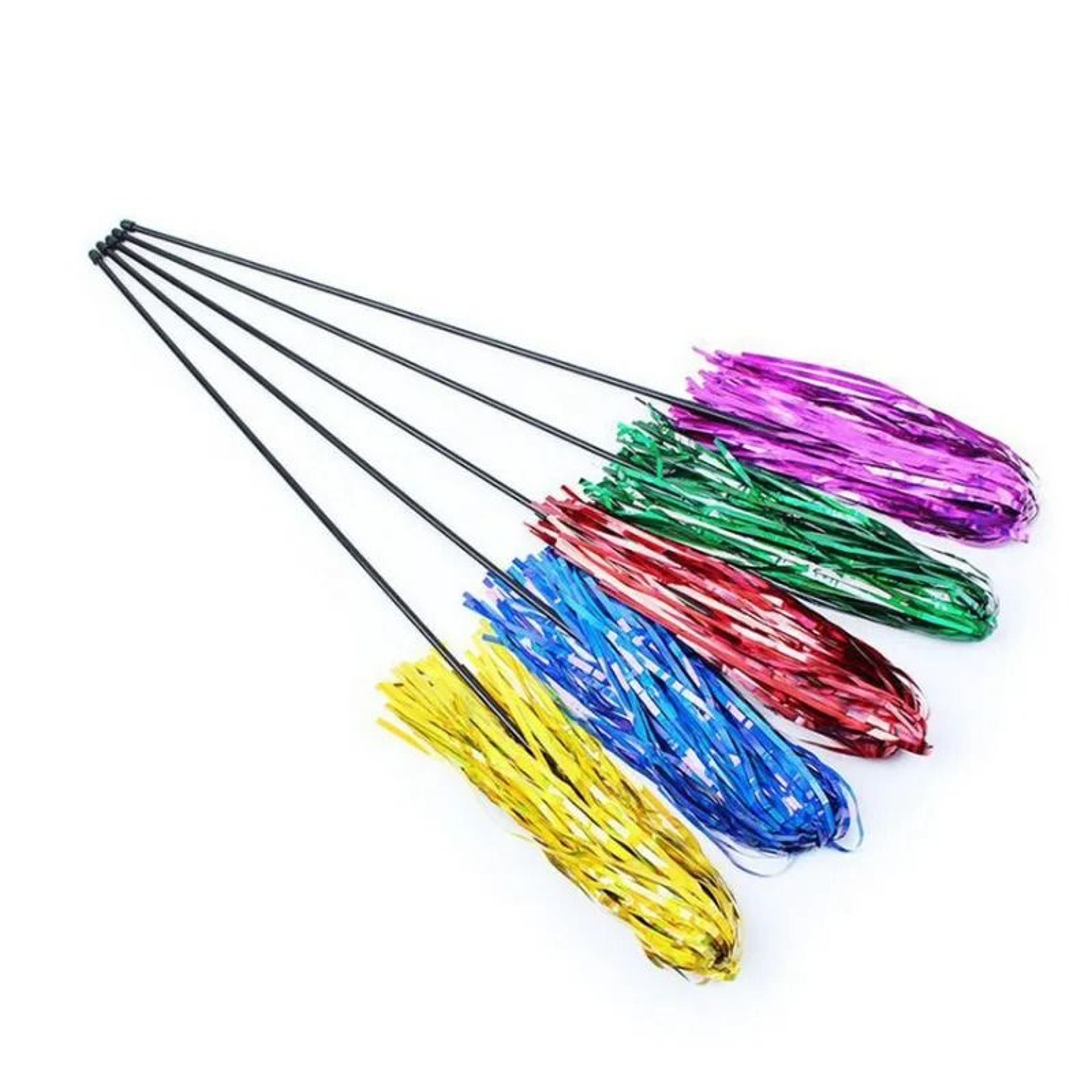 Interactive Ribbon Wand Cat Teaser Toy For Active Indoor Cats 9