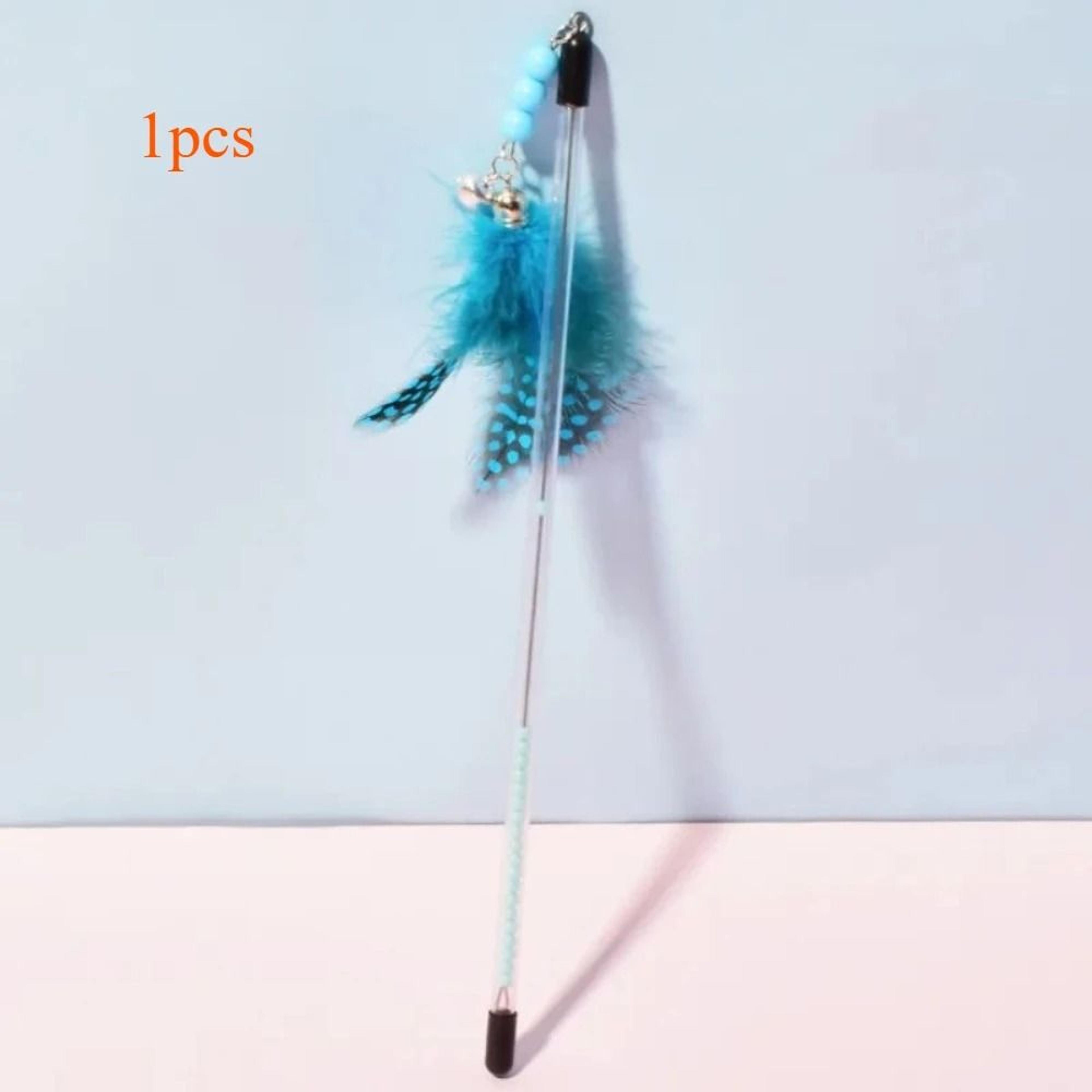 3Piece Retractable Feather Wand Cat Toy Set For Interactive Play And Exercise 6