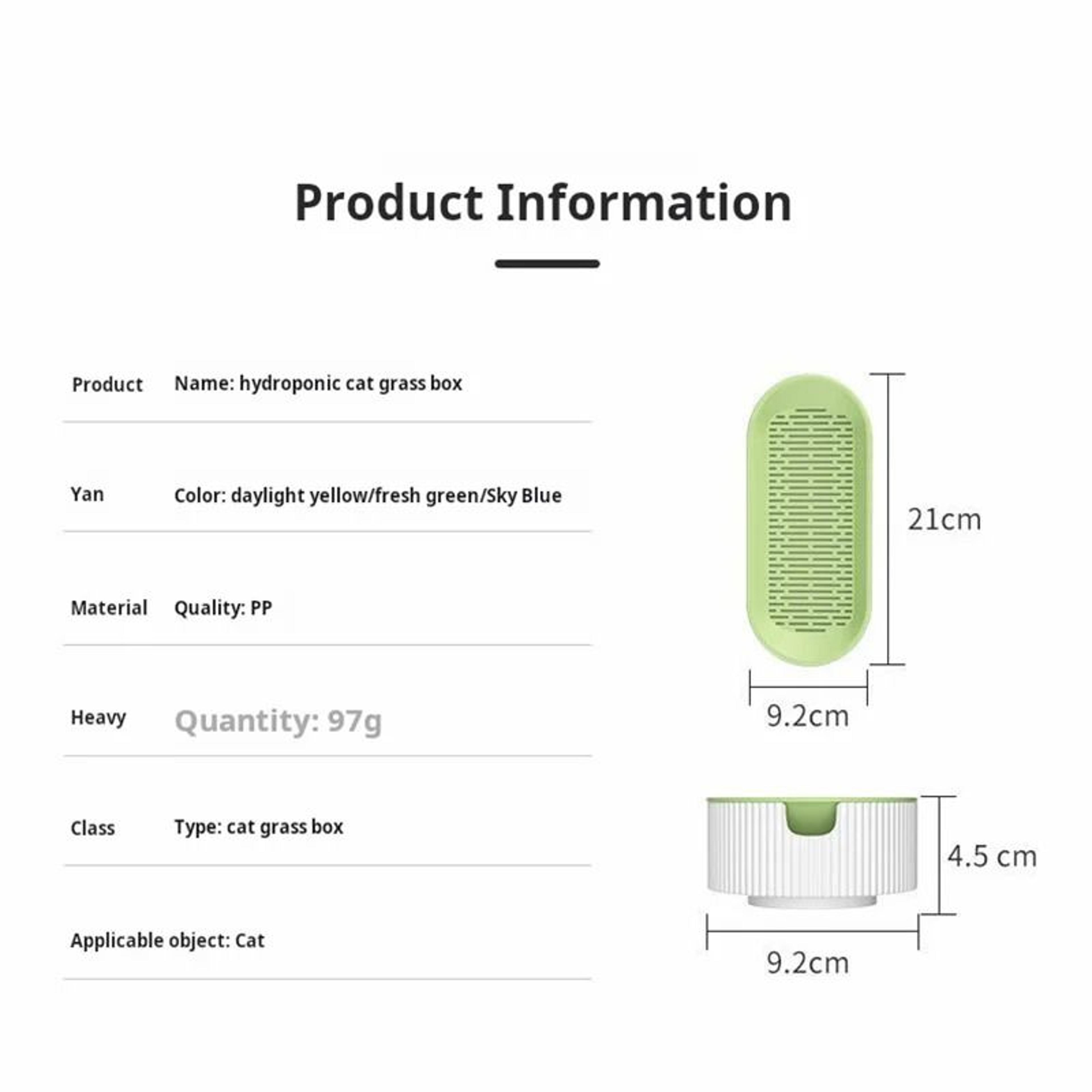 Hydroponic Cat Grass Growing Kit With Soilless Planter For Fresh Pet Treats 2