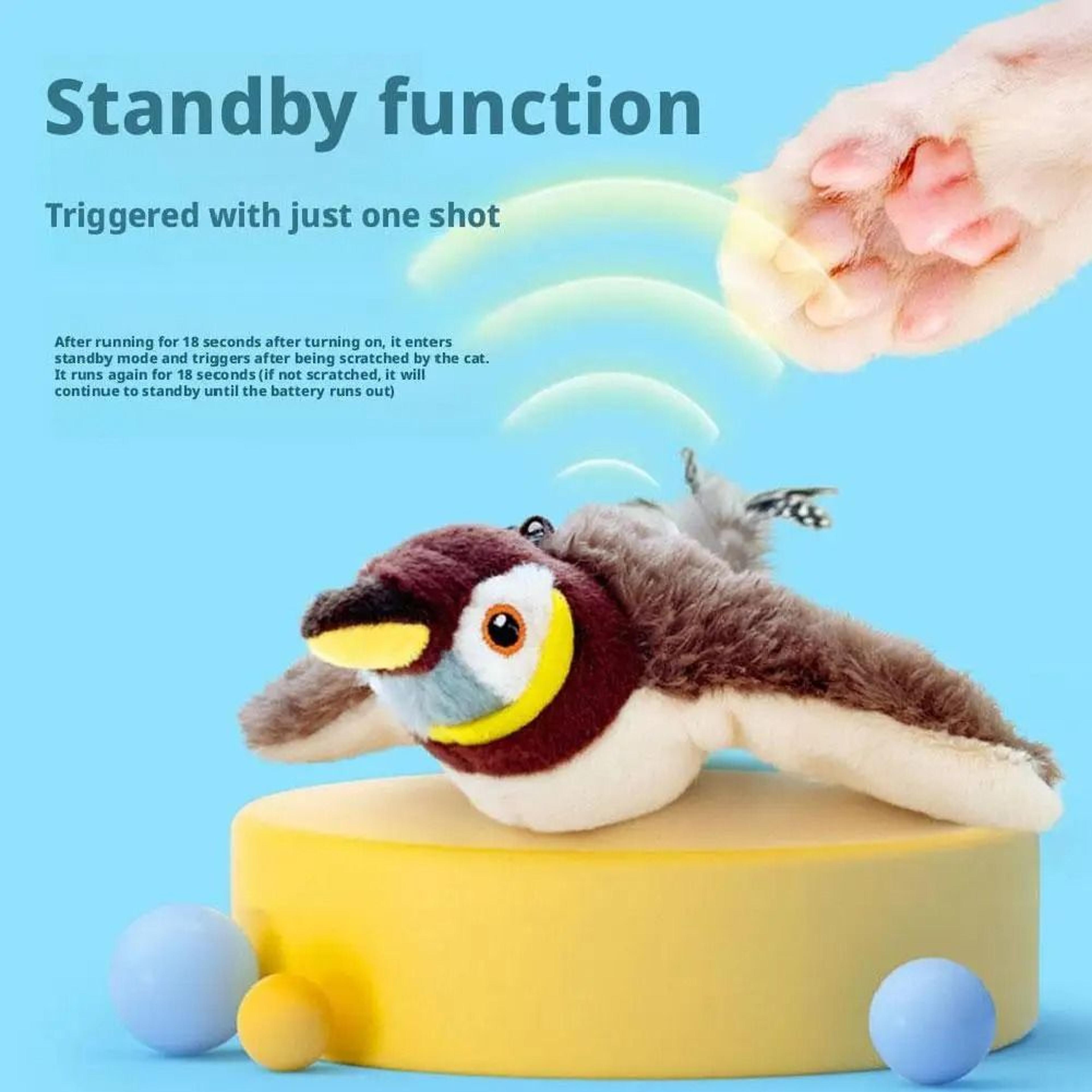 Interactive Flapping Bird Cat Toy With Catnip Rechargeable Chirping Flying Bird For Indoor Cats 2