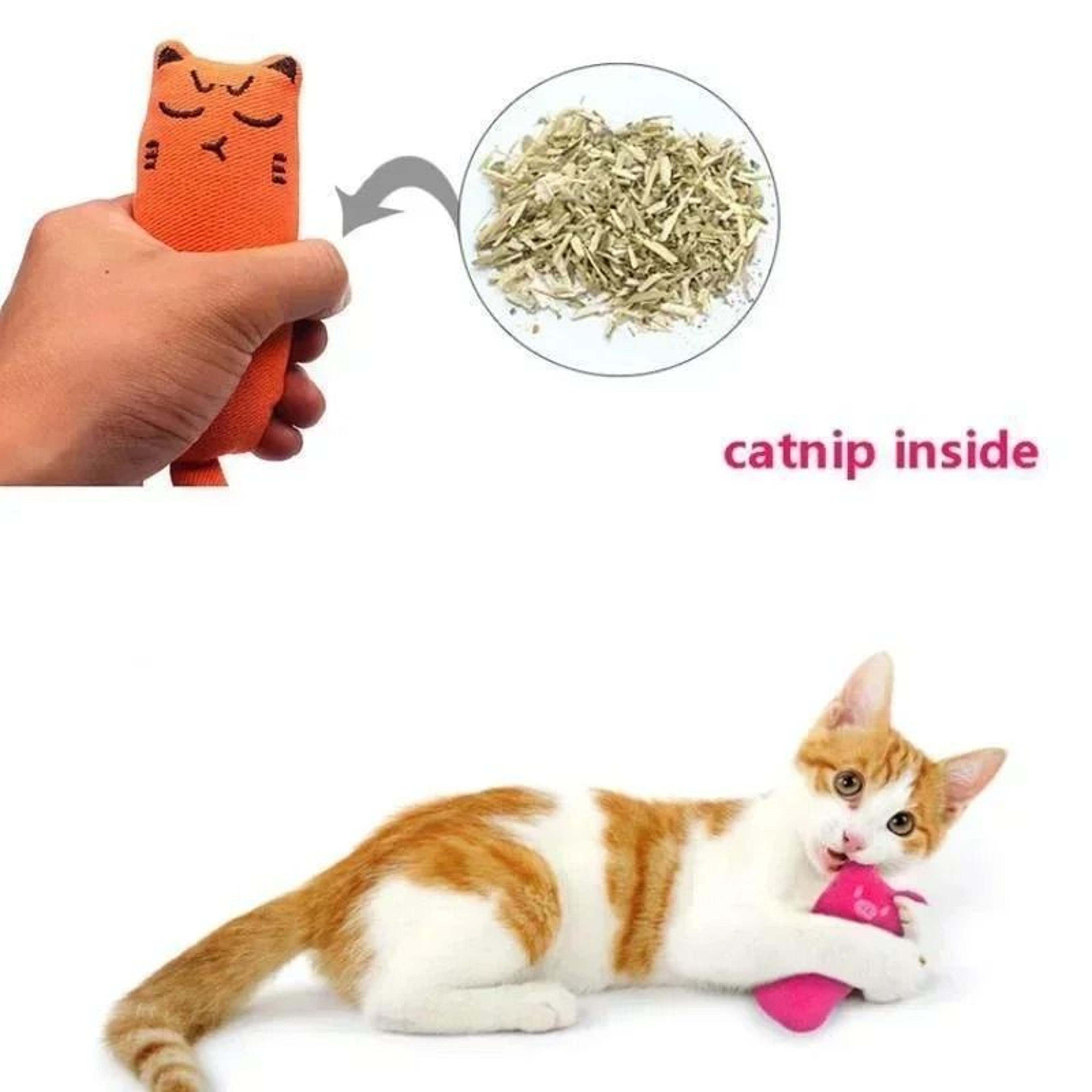 Cute Catnip Thumb Plush Toy Interactive Chew  Kicker Pillow For Cats And Kittens 1