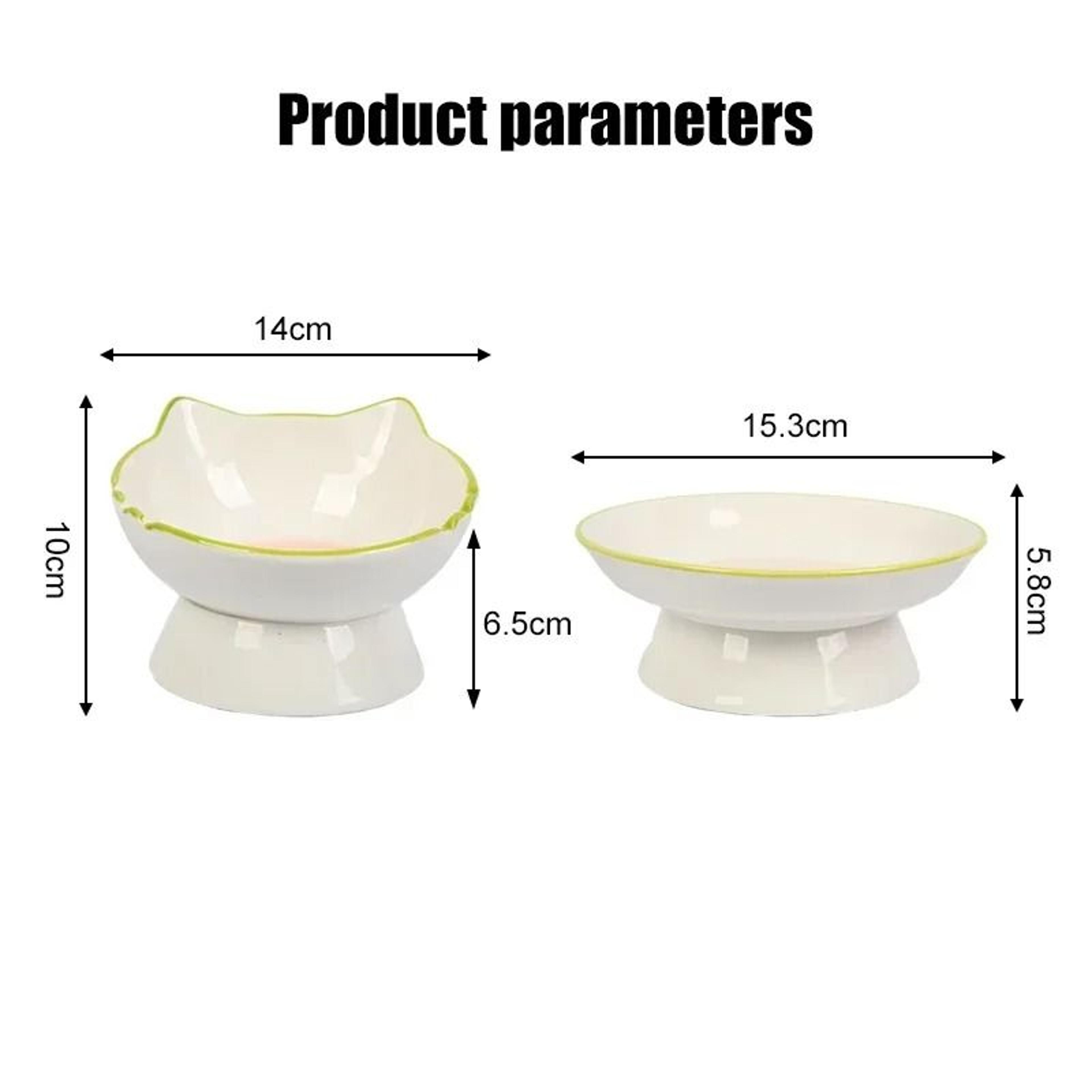 Raised Cat Bowl Elevated Pet Feeding Dish 5