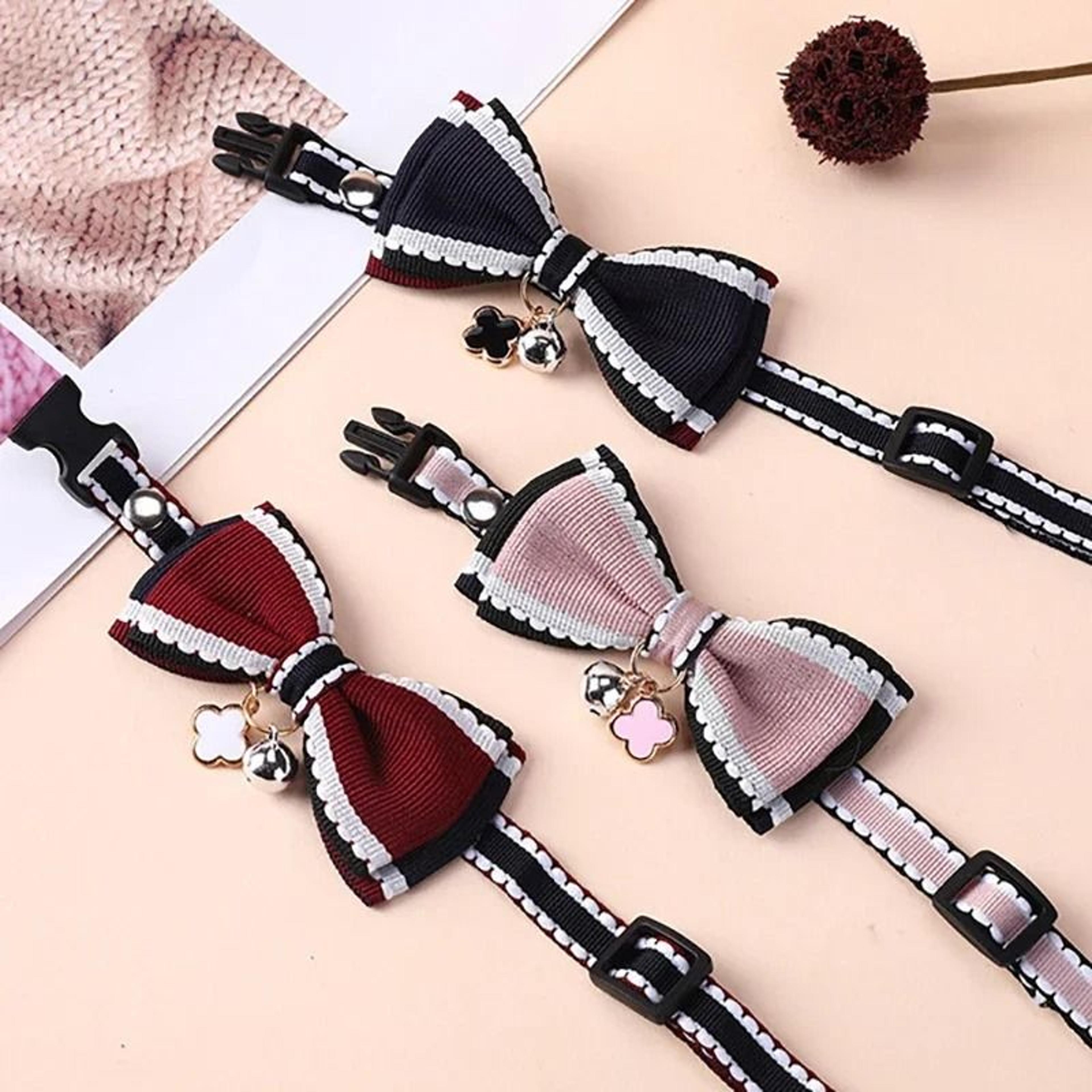Cute Bow Bell Pet Collar For Cats And Small Dogs 2