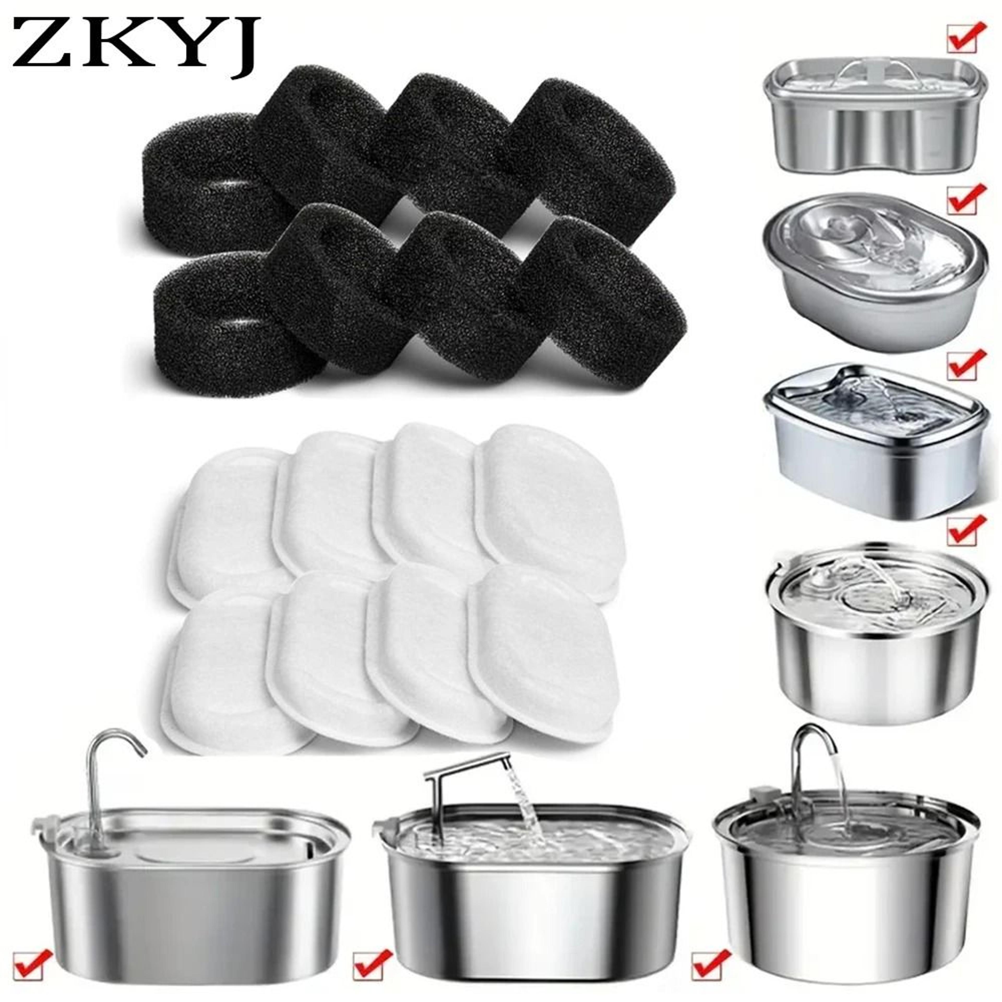 activated carbon replacement filters for stainless steel cat water fountain fresh water purification cartridges