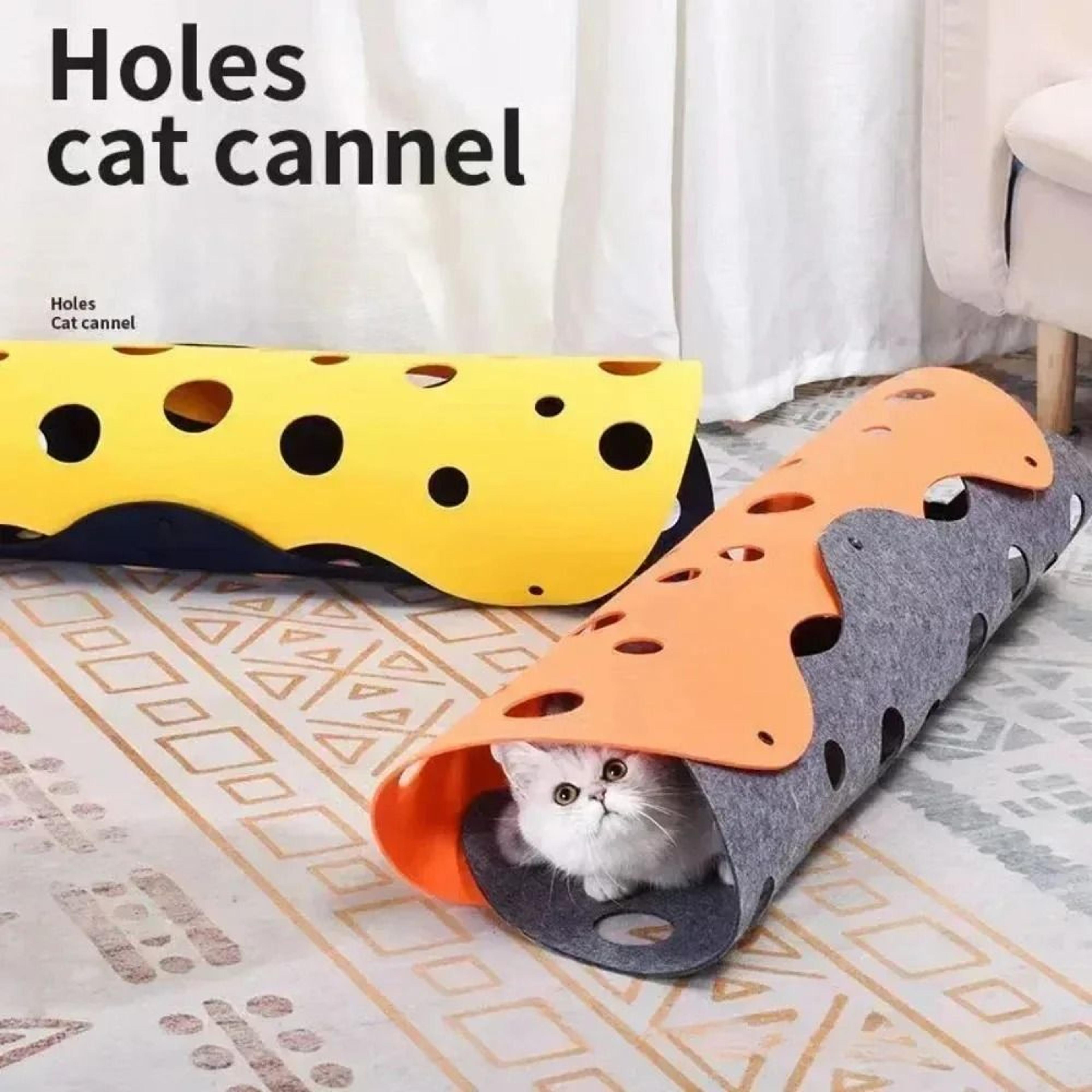 Foldable Cat Tunnel Bed  Activity Play Mat Interactive Peekaboo Hideaway For Indoor Cats 0