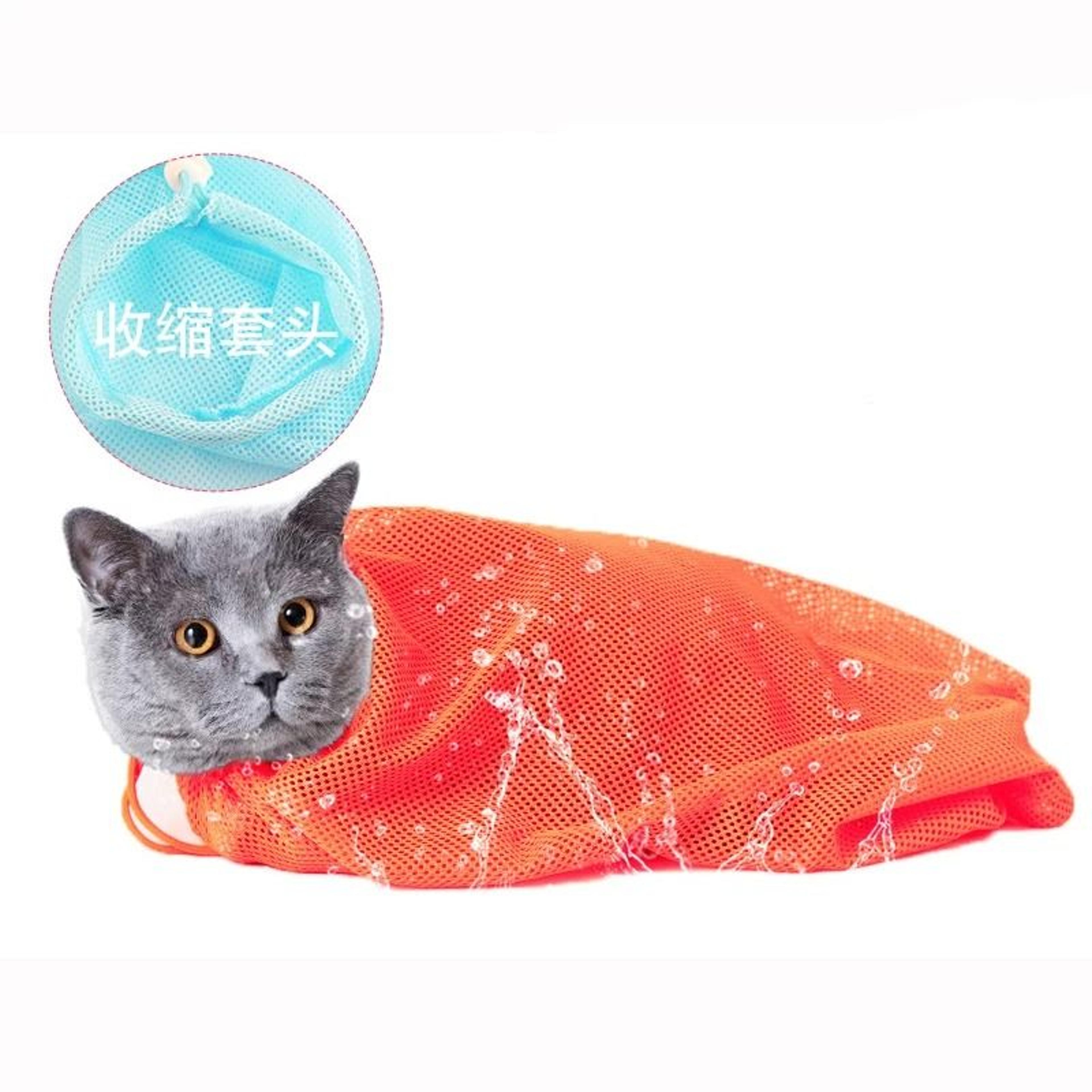 breathable mesh cat grooming & bathing bag anti-scratch pet restraint for nail trimming and care