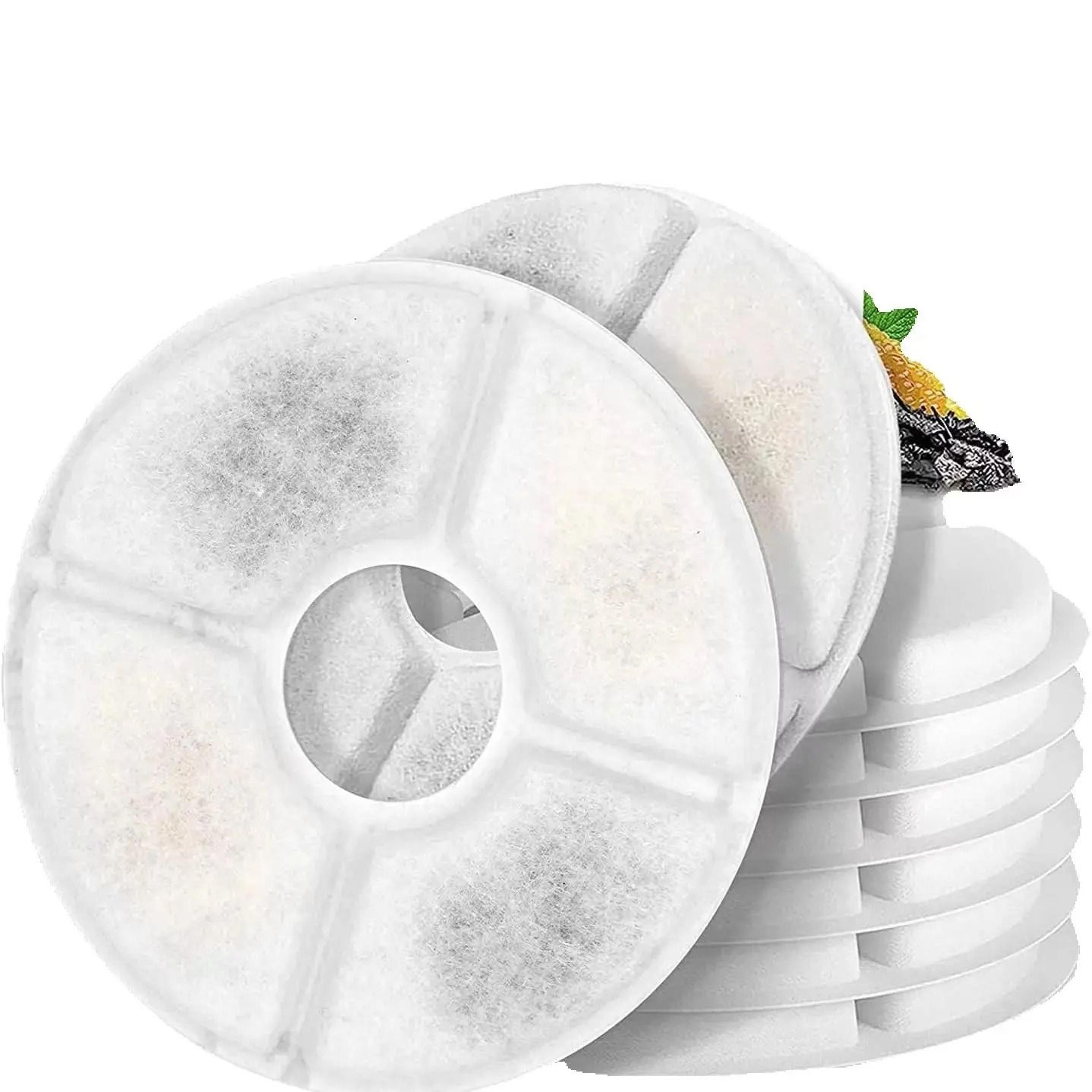 3-layer replacement water fountain filters for cats & dogs compatible with 81oz/2.4l pet water dispensers