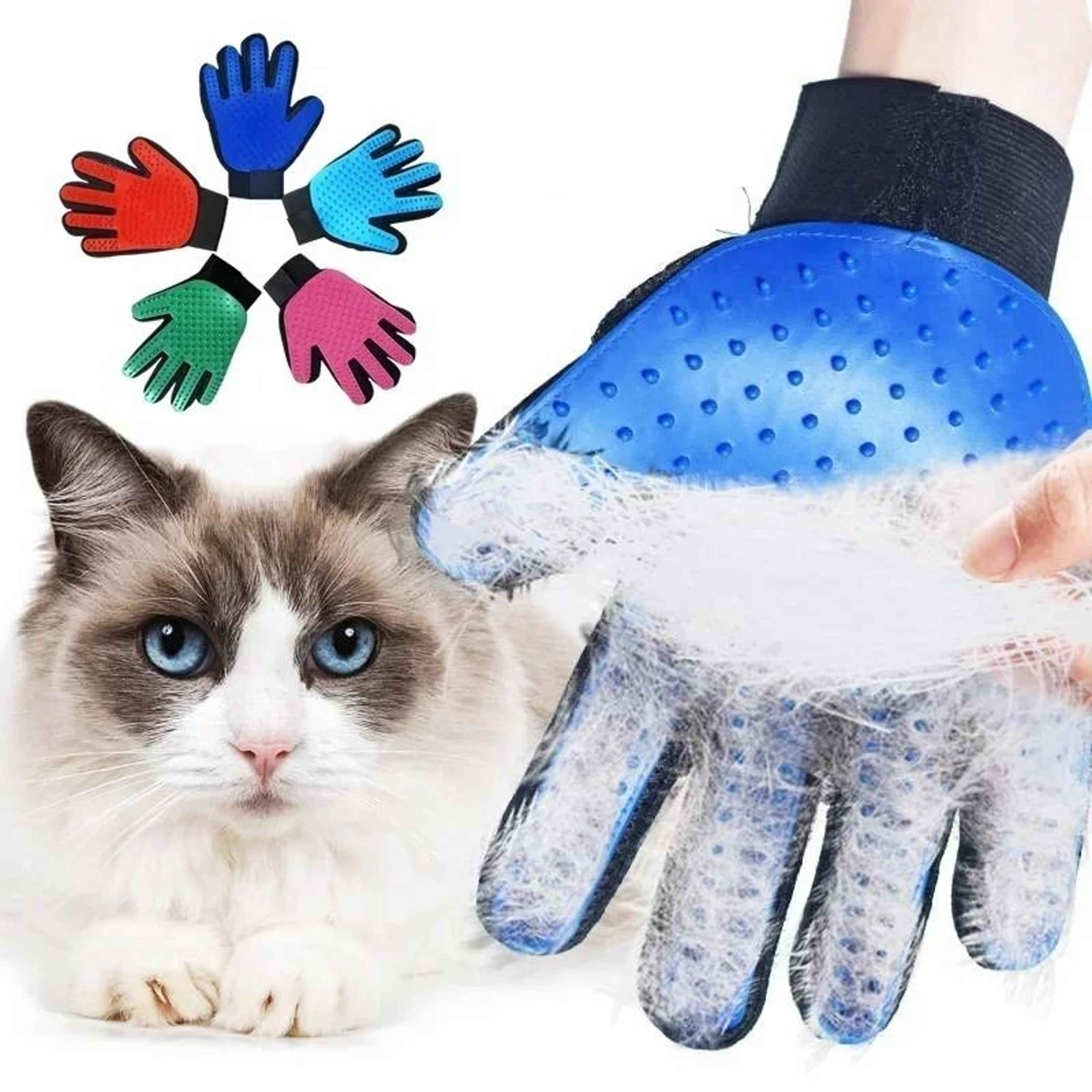 pet grooming glove deshedding brush for cats & dogs gentle hair removal and massage mitt