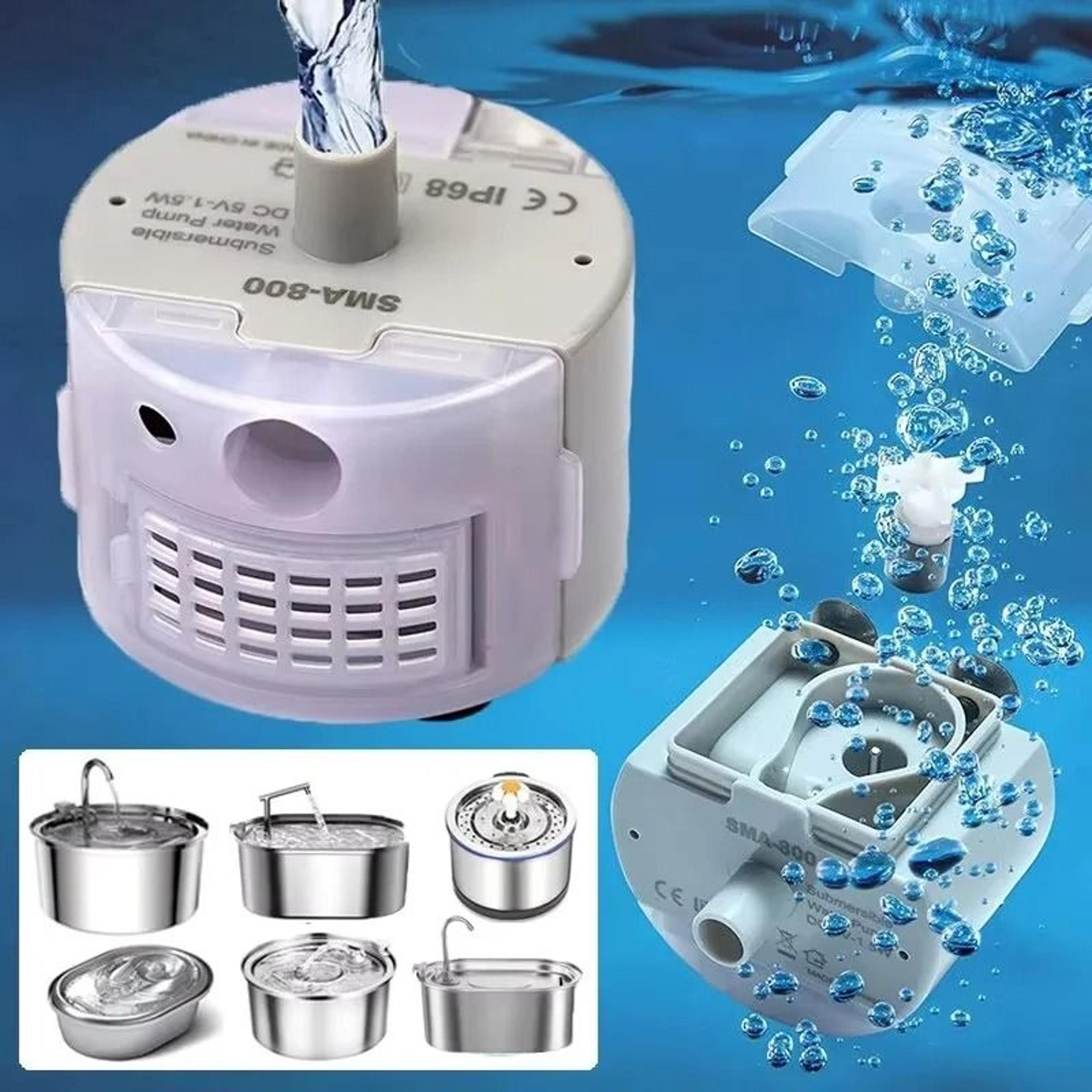 sma-800 silent pet fountain pump usb replacement motor for stainless steel cat & dog water fountains