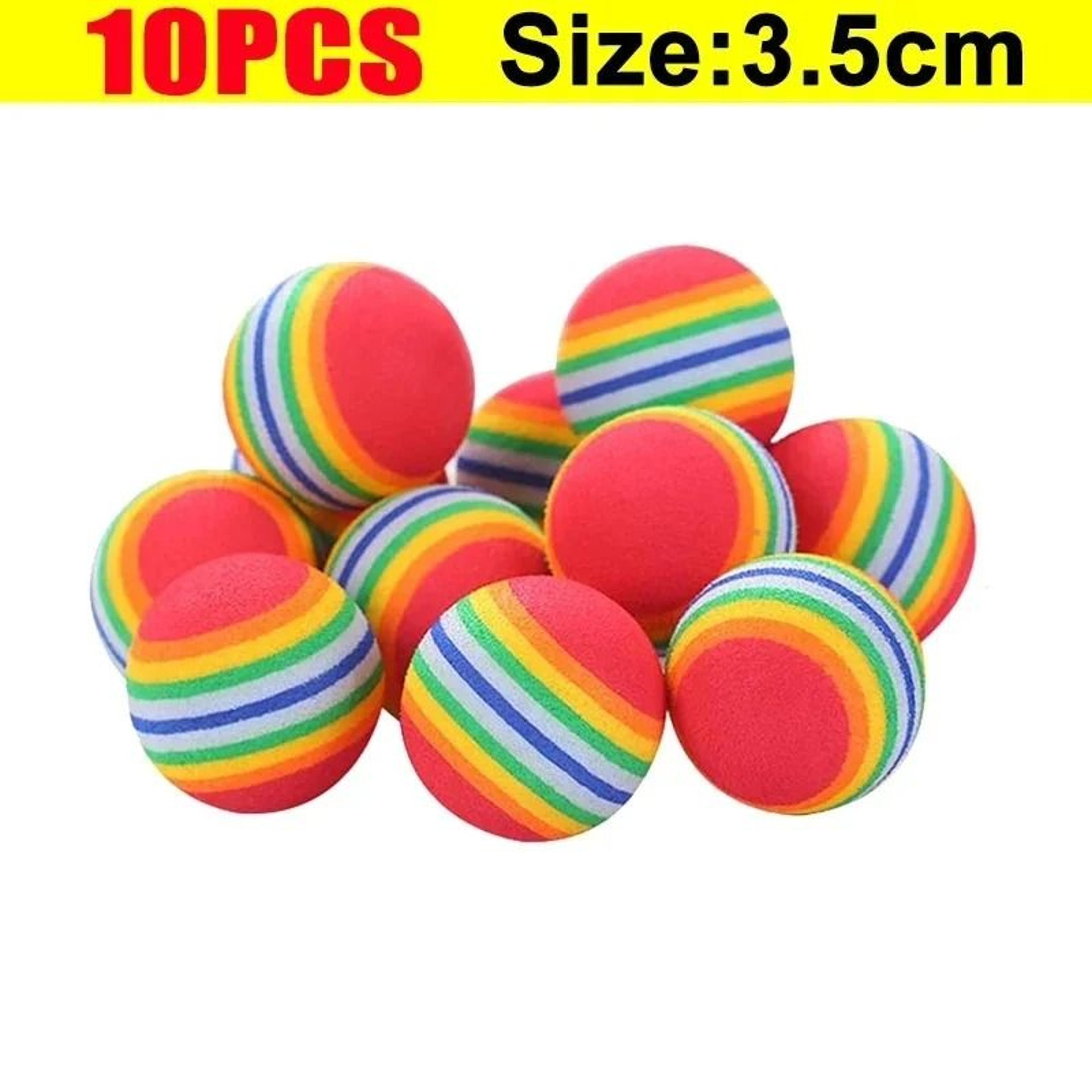 Rainbow EVA Interactive Pet Toy Balls For Cats  Puppies Chew Chase  Training Set 7