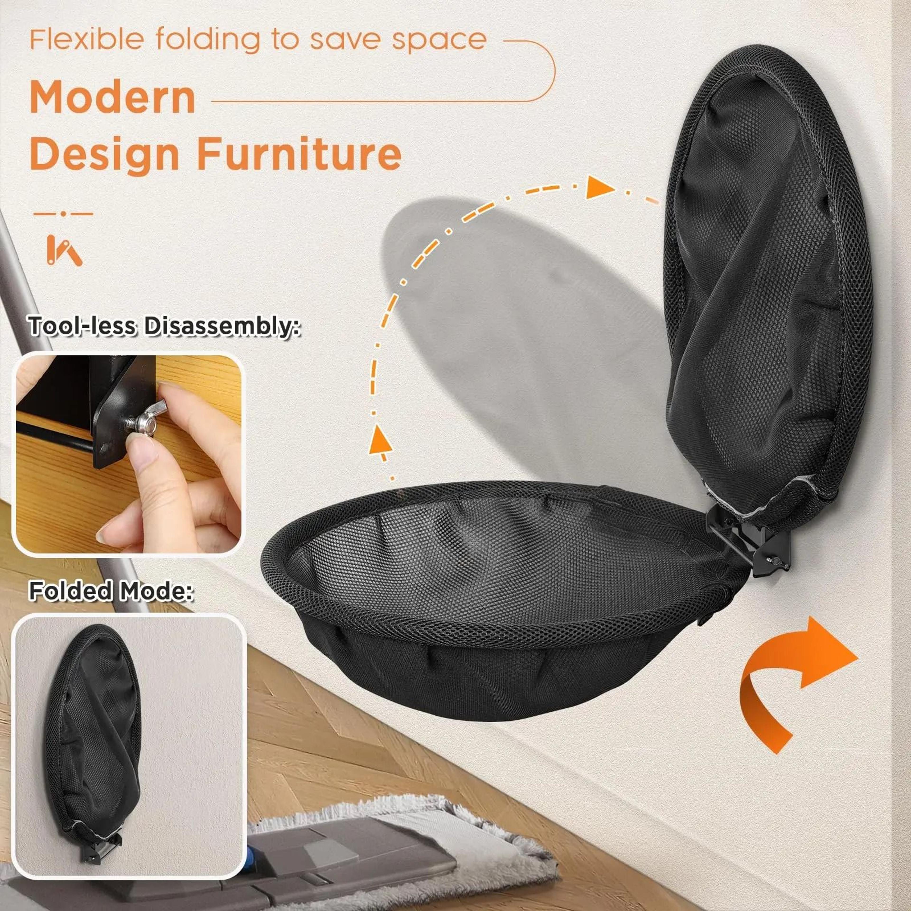 Foldable Wall Mounted Cat Hammock Shelf Bed For Climbing Lounging  Play 2