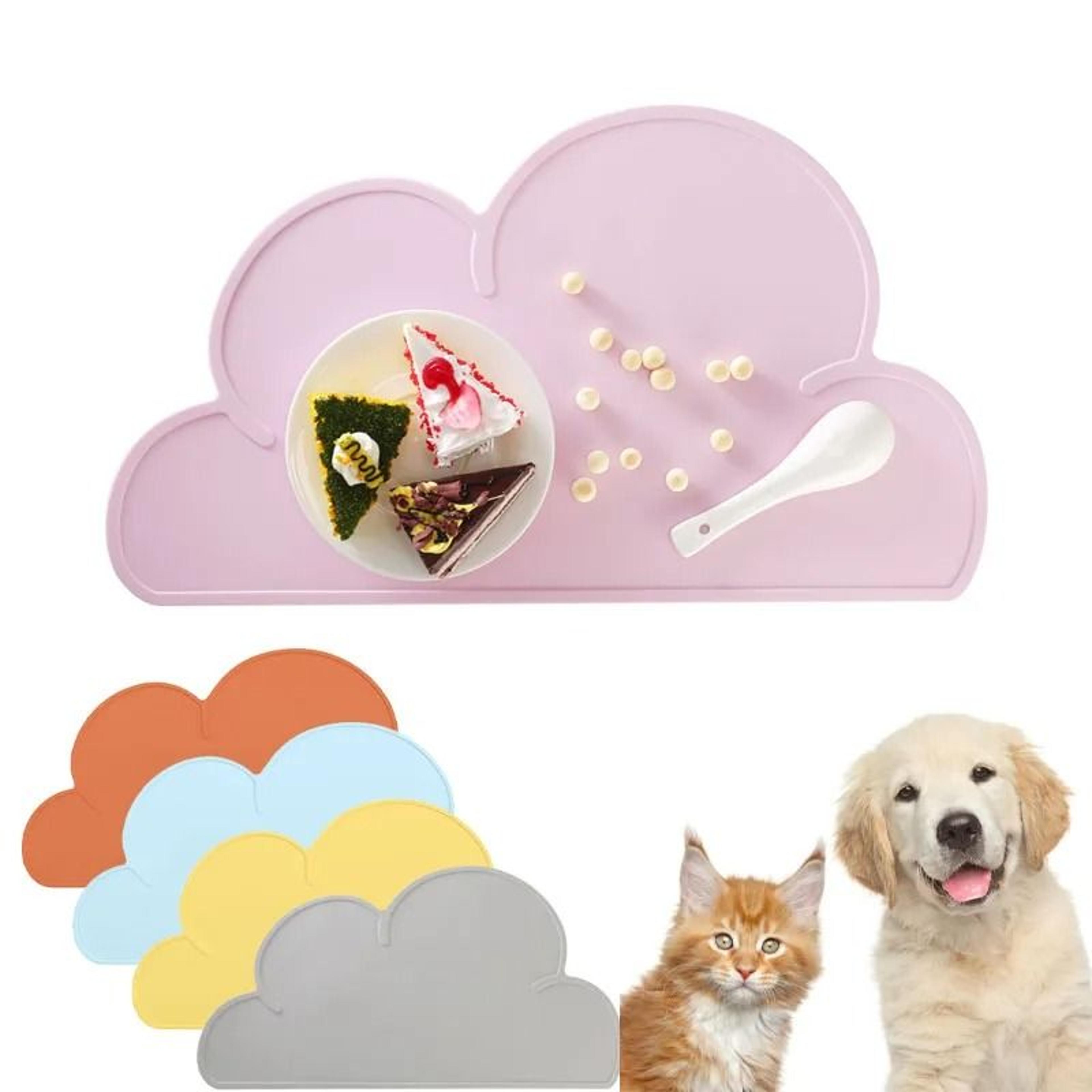 waterproof silicone pet feeding mat non-slip food & water bowl placemat for cats & dogs
