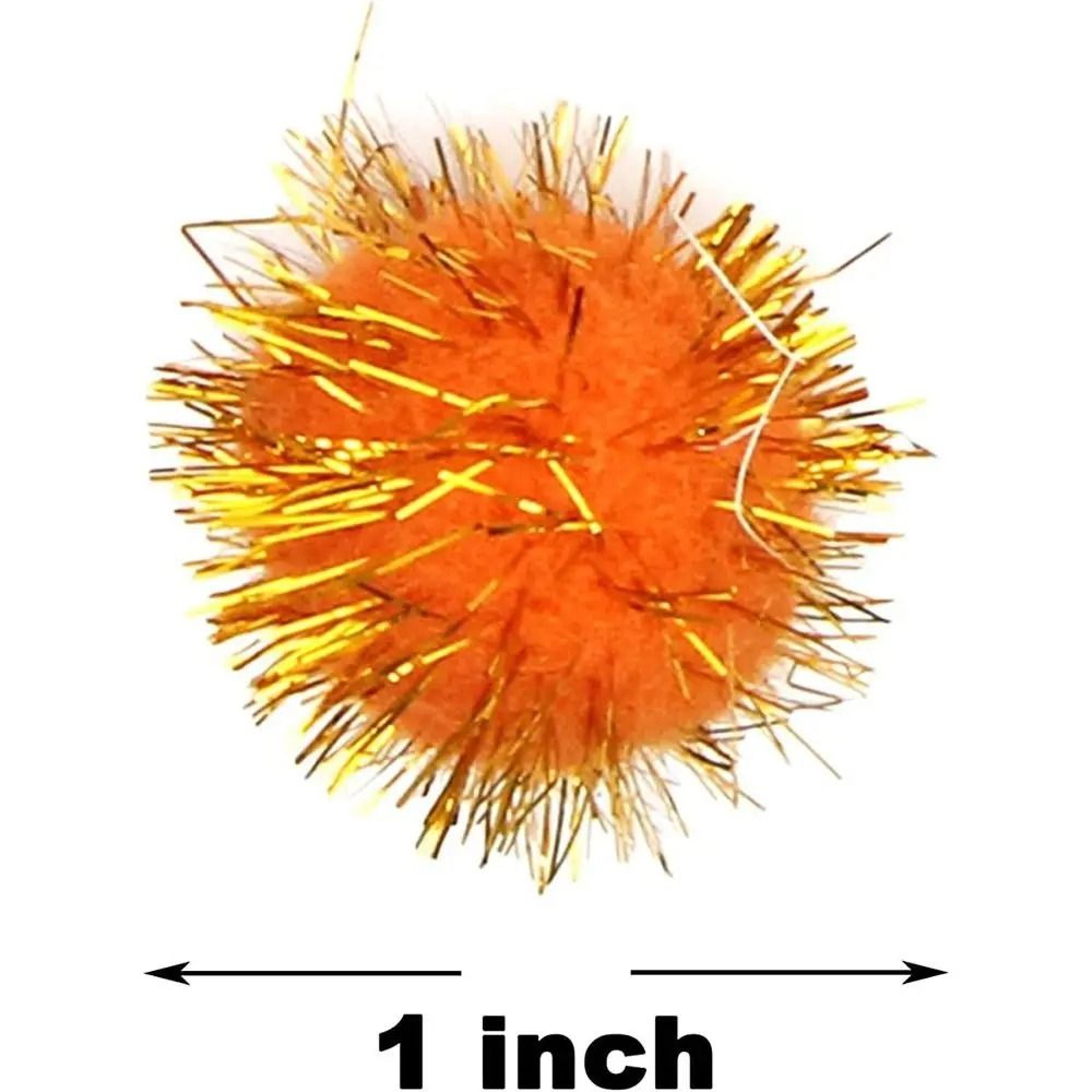Sparkle Pom Pom Cat Balls Set  50PCS Interactive Glitter Cat Toy Bundle 5