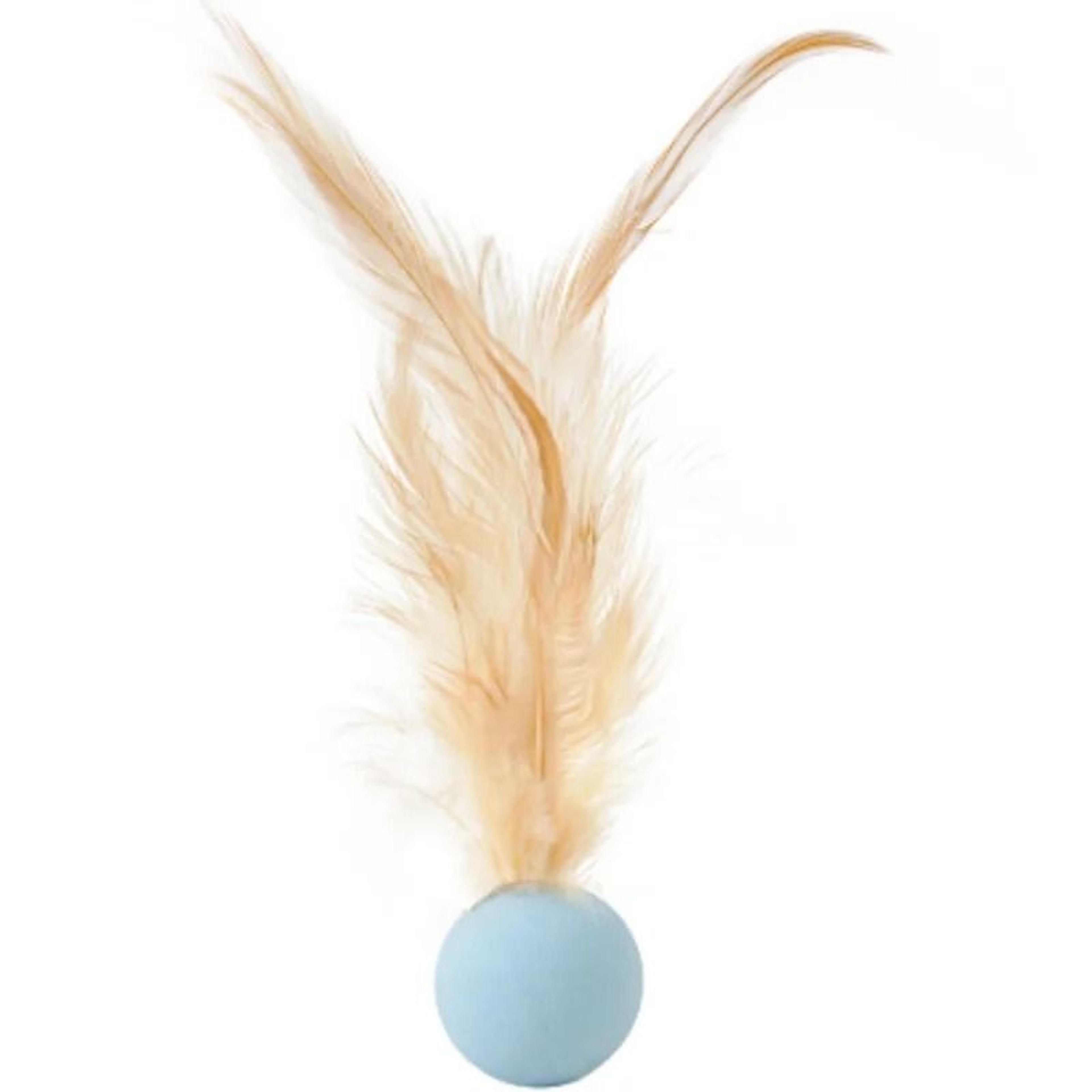 Feather Bounce Sports Ball Interactive Cat Toy For Active Kittens  Pets 9