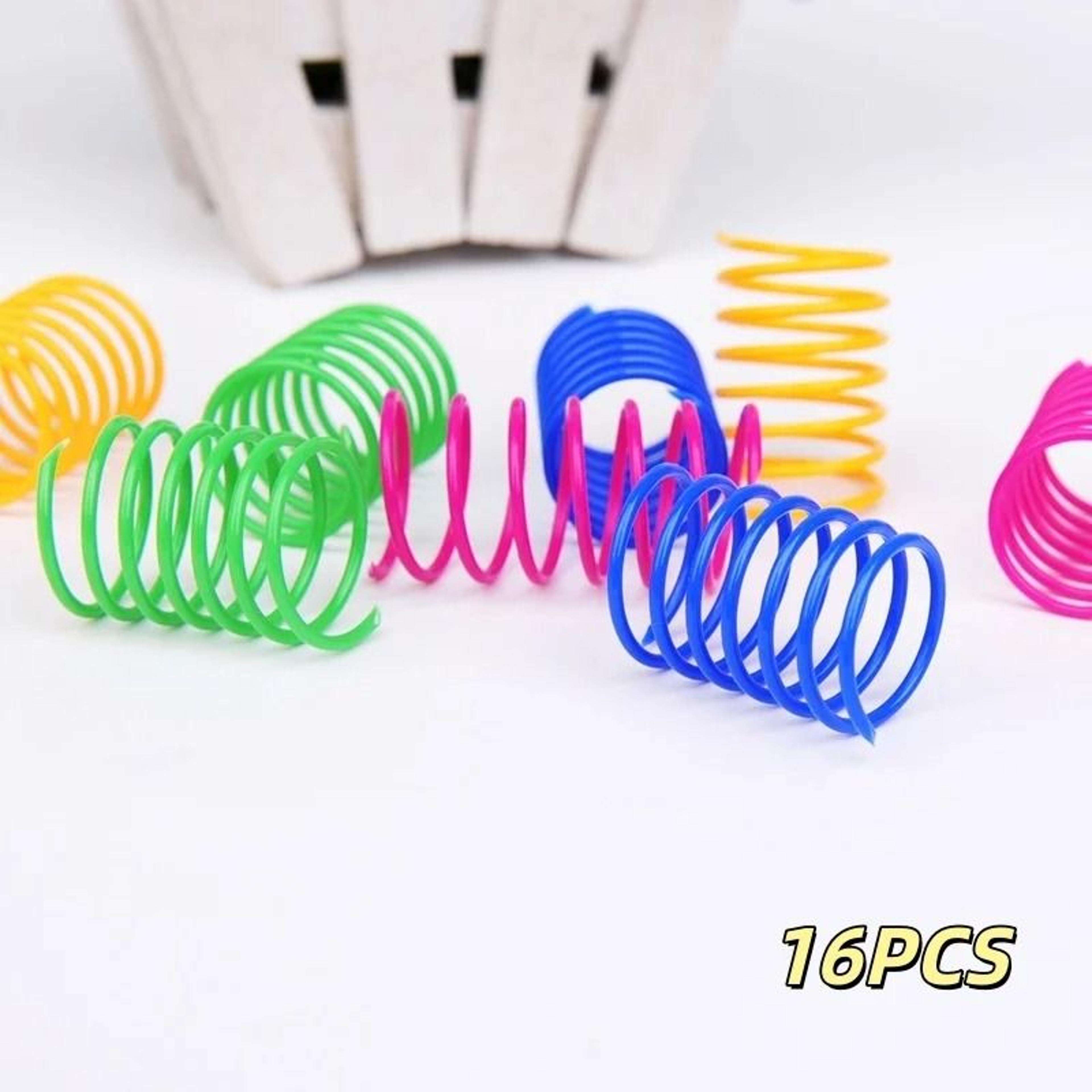 Colorful Interactive Spring Cat Toy Set For Chasing Bouncing  Independent Play 9