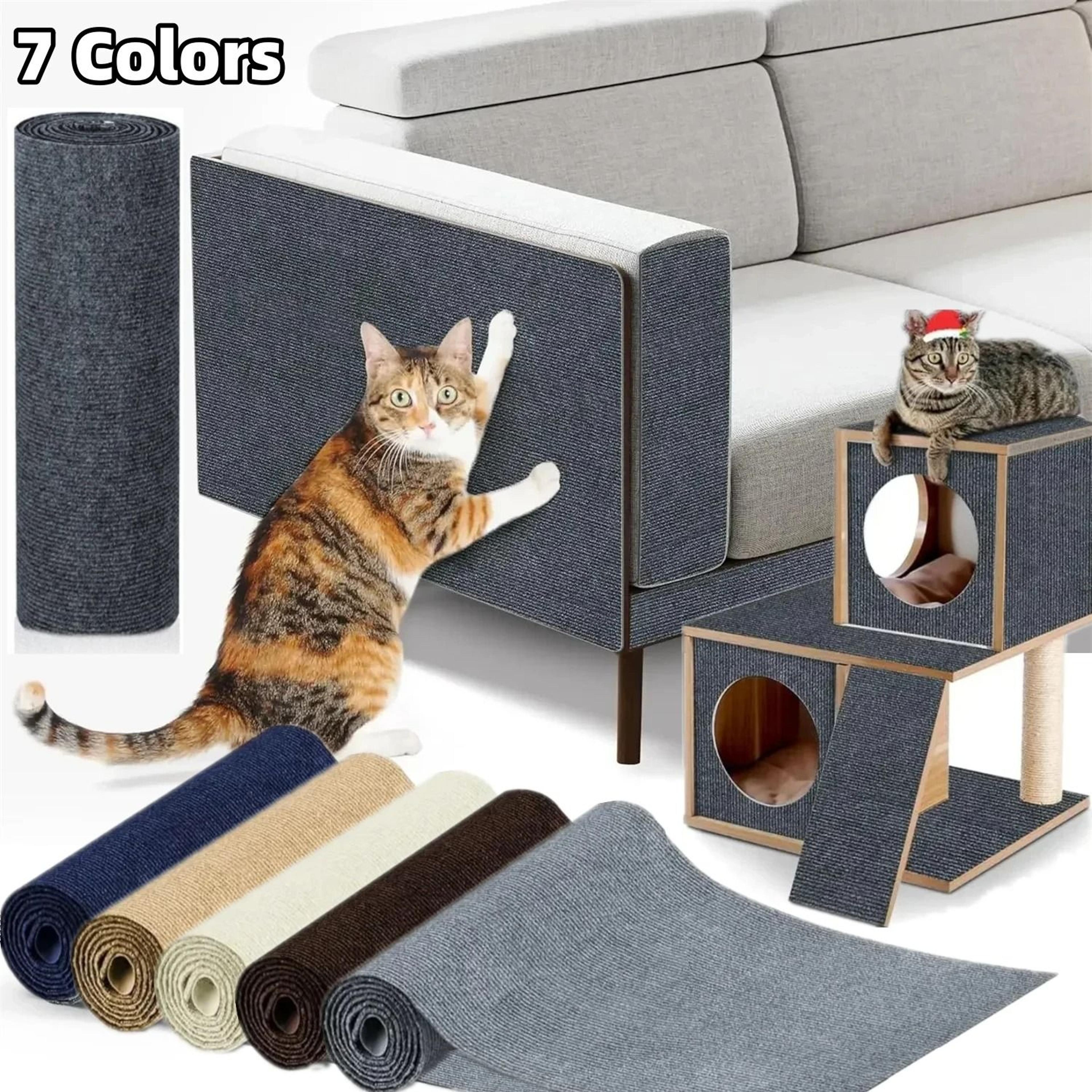 self-adhesive cat scratcher furniture protector mat for sofas, walls & corners