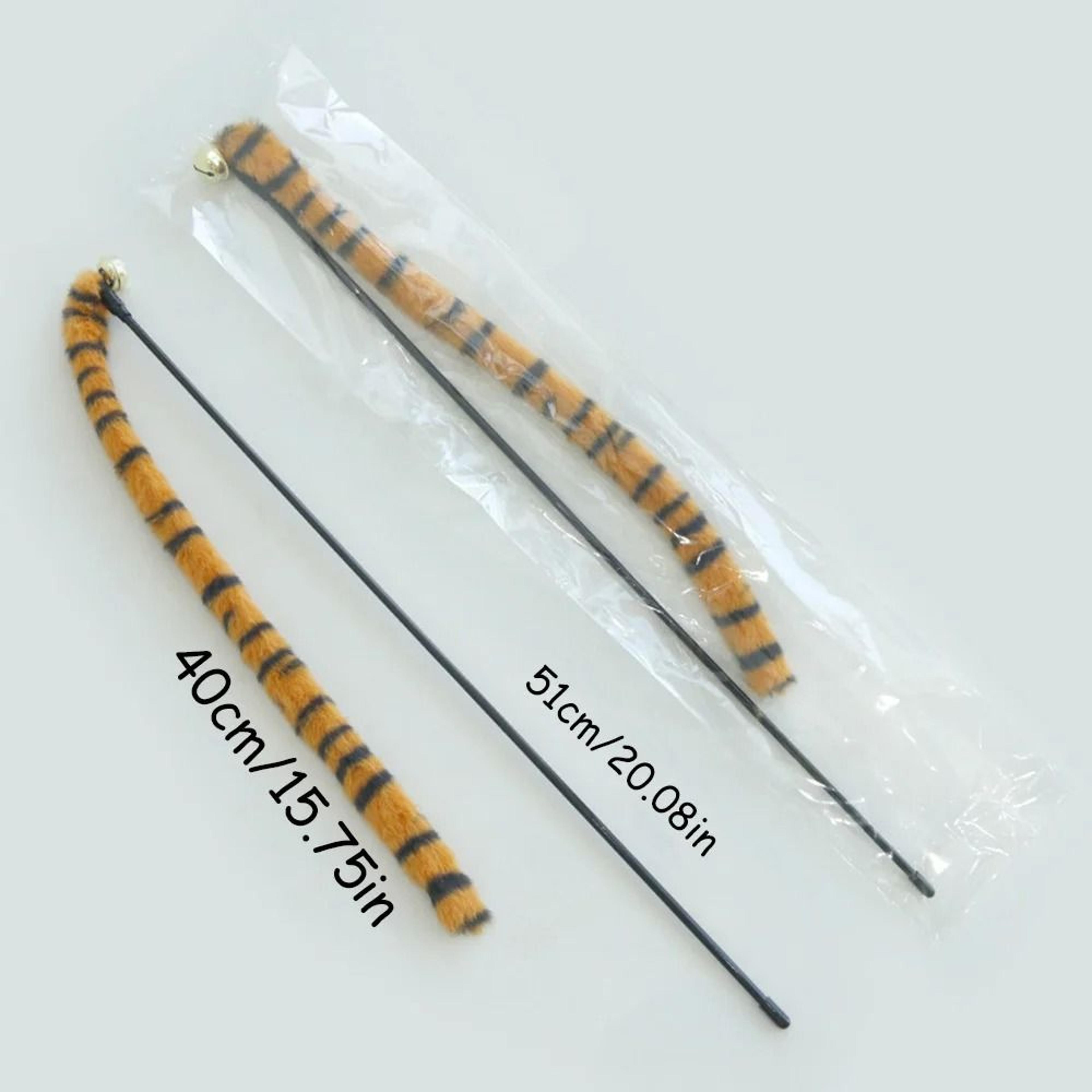 Worm Tail Cat Teaser Wand With Bell Interactive Plush Toy For Kittens  Cats 4