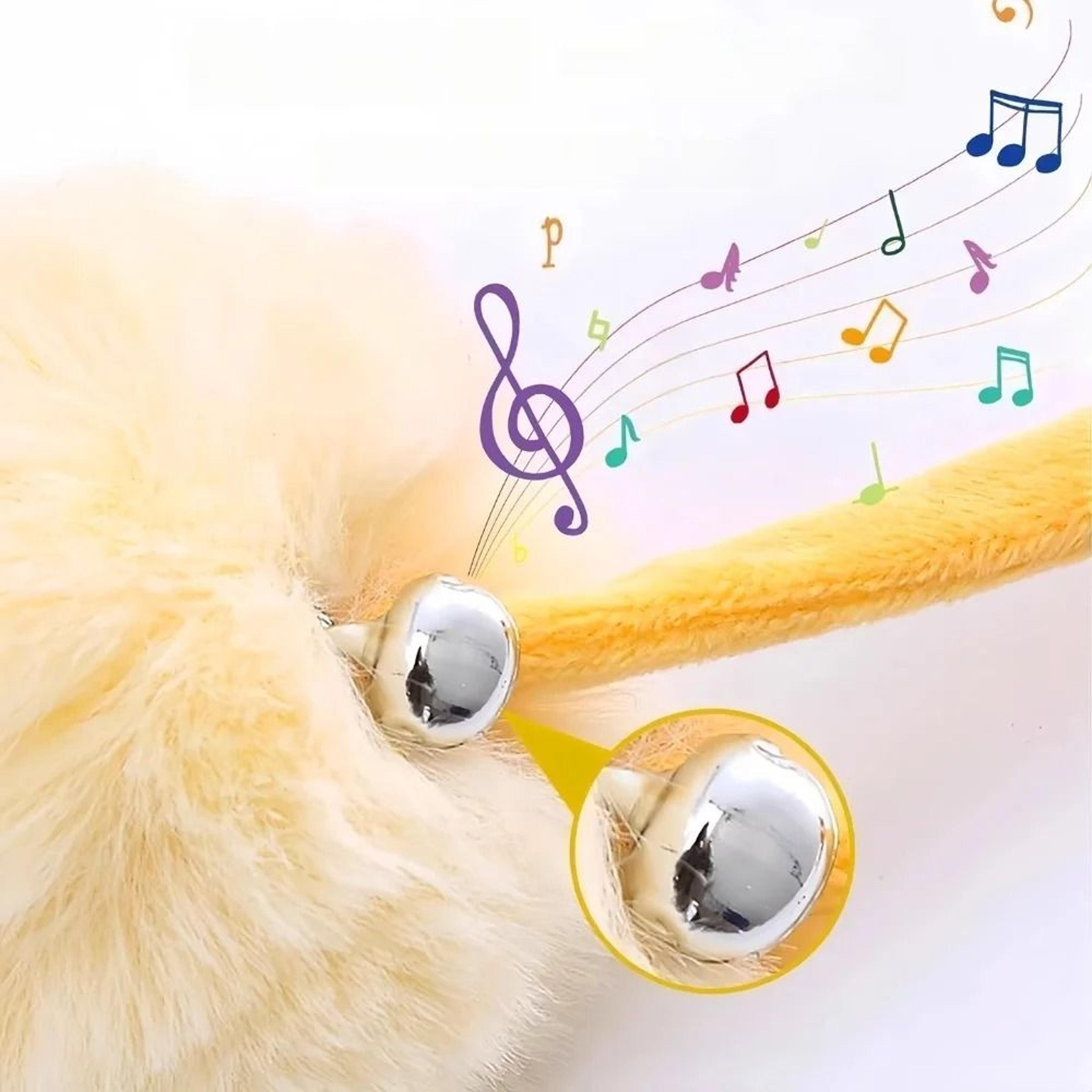 Wall Mount Suction Cup Cat Teaser Toy With Bunny Fur Ball  Spring Bouncer 2