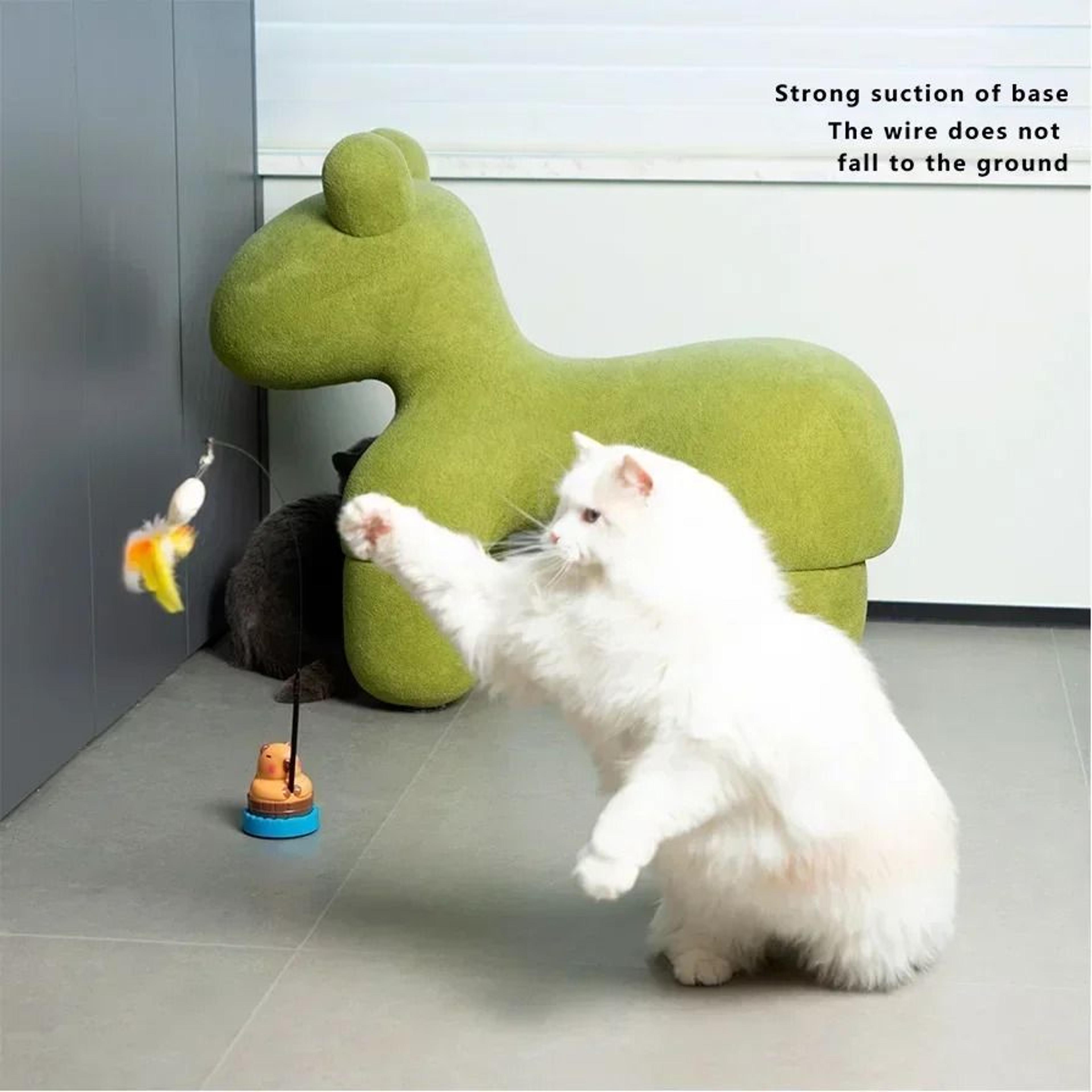 Capybara Bird Bell Cat Teaser Wand Toy For Interactive Hunting  Exercise 2