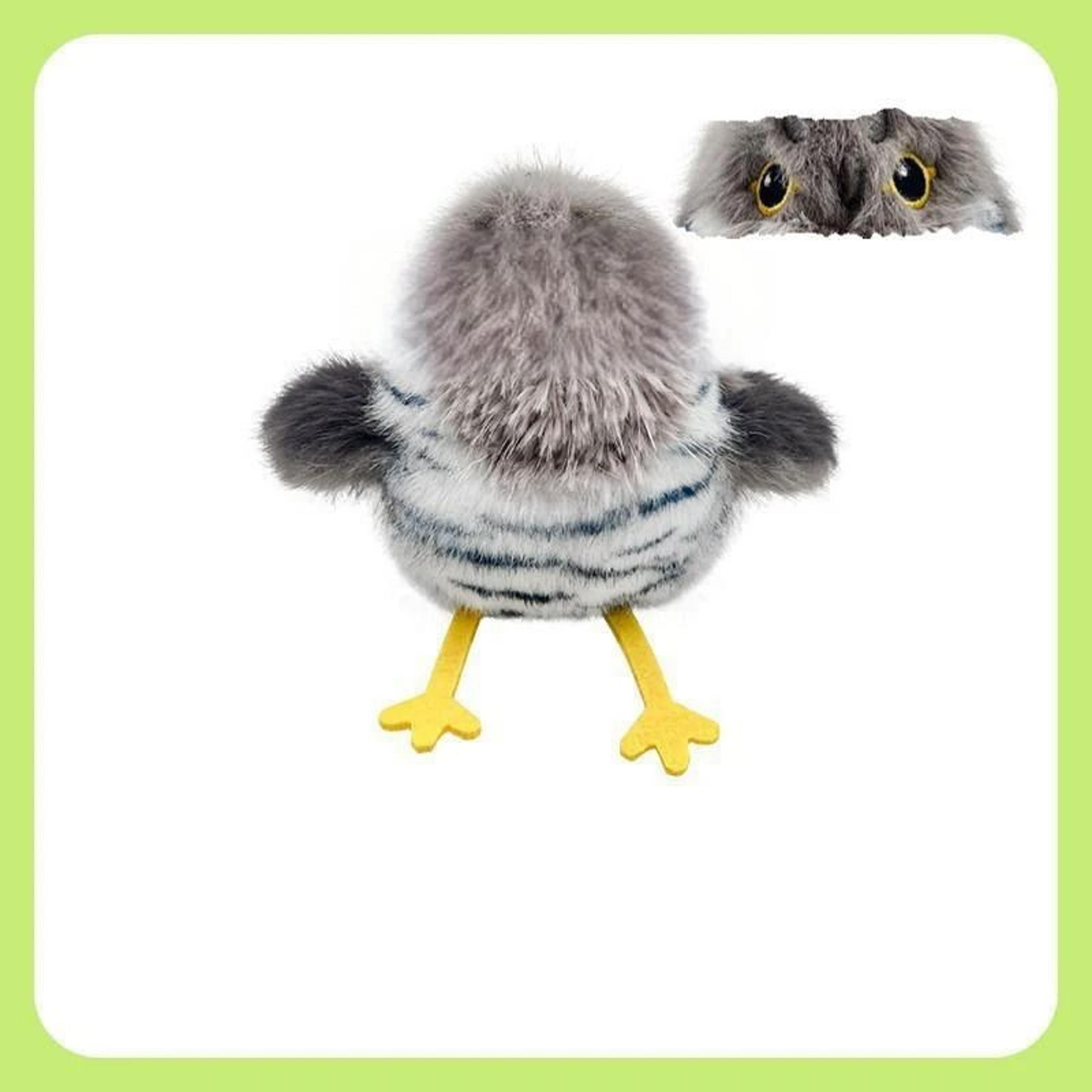 SkyFlutter Interactive Chirping Bird Cat Toy  USB Rechargeable TouchActivated Flying Bird For Indoo 8