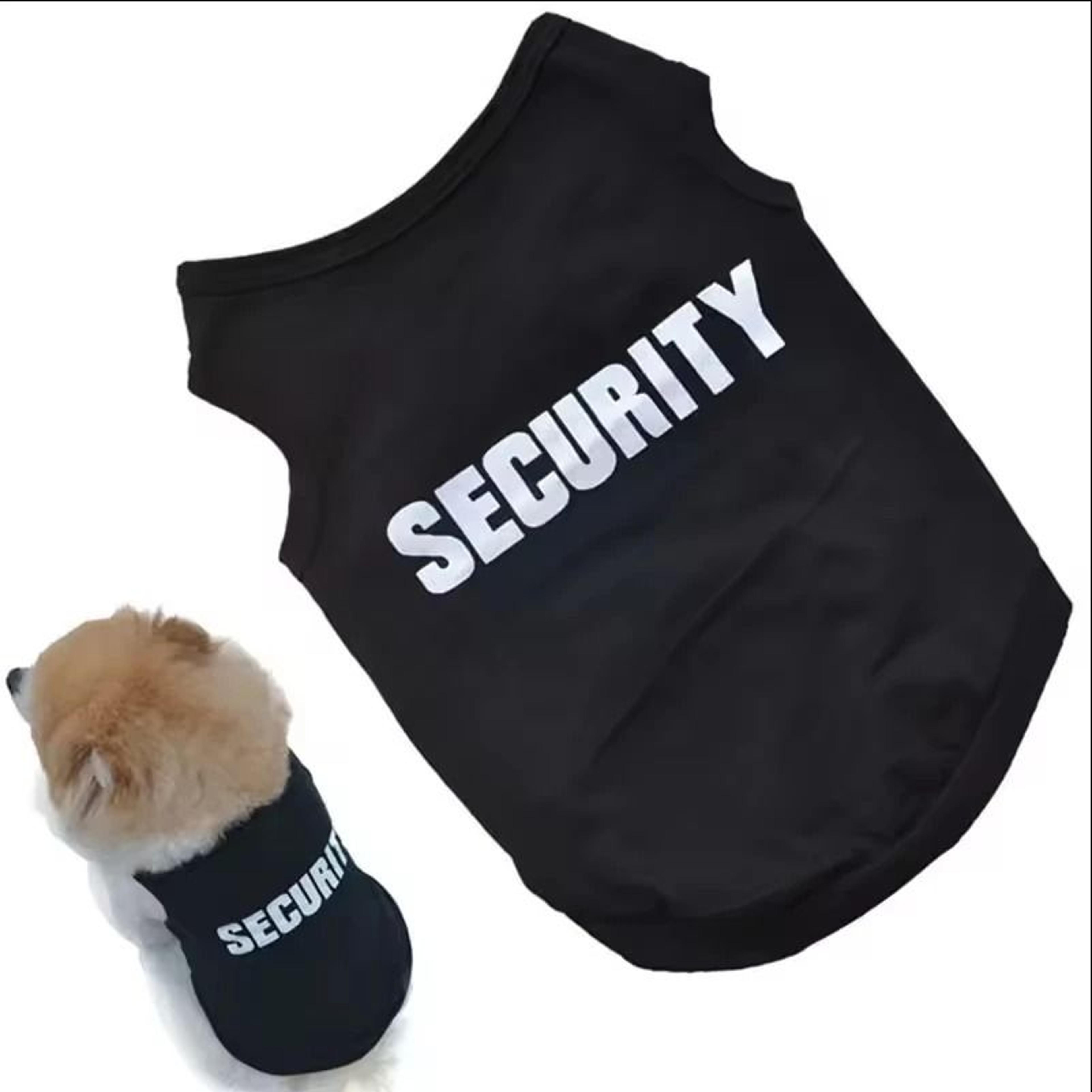 security guard pet costume vest – funny cat & small dog uniform shirt with paw patrol style design