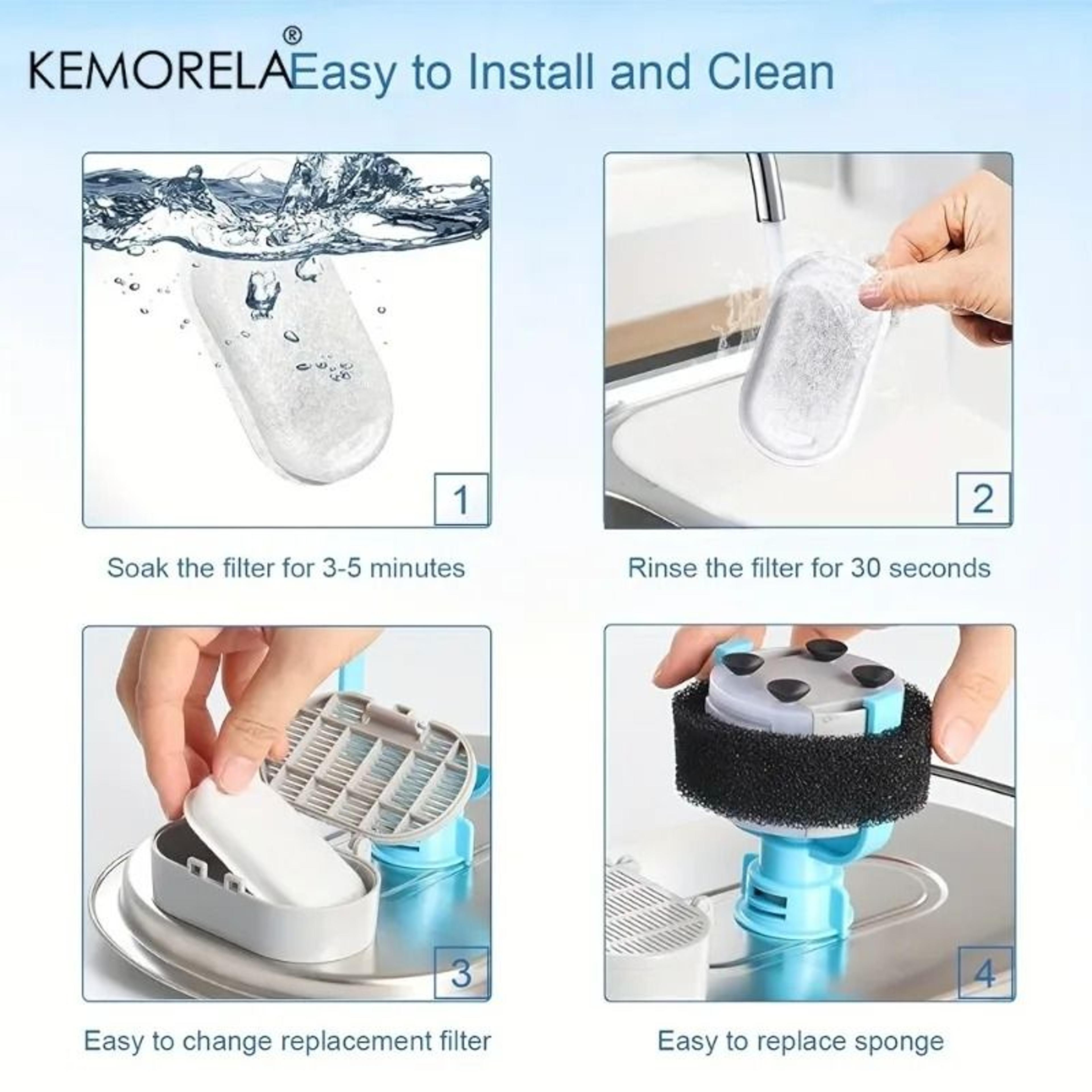 PureFlow Complete Fountain Filter Kit  20 Activated Carbon Filters  20 Sponge Replacements For Pet  2