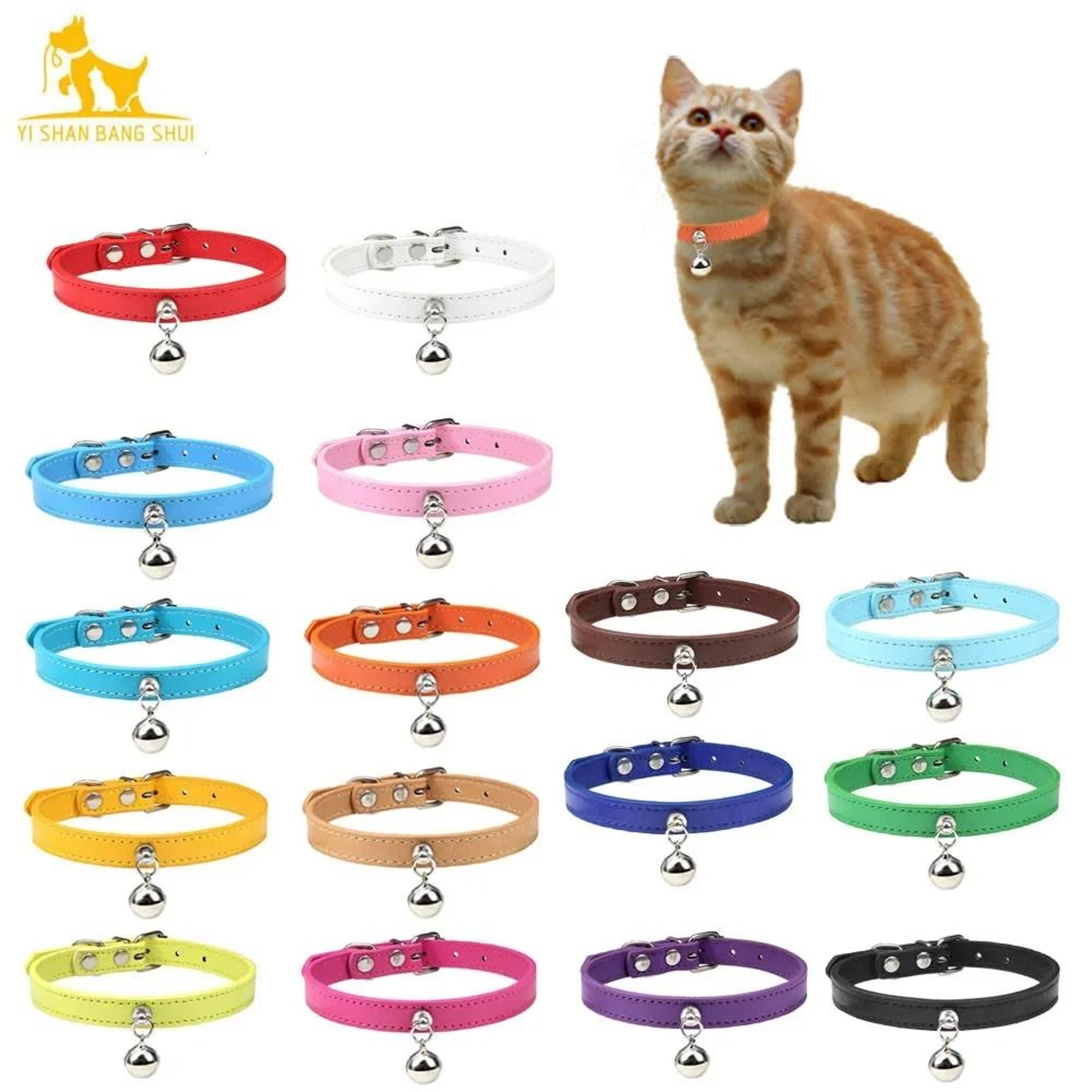 RainbowPaws Adjustable Safety Cat Collar With Bell For Kittens  Small Pets 0