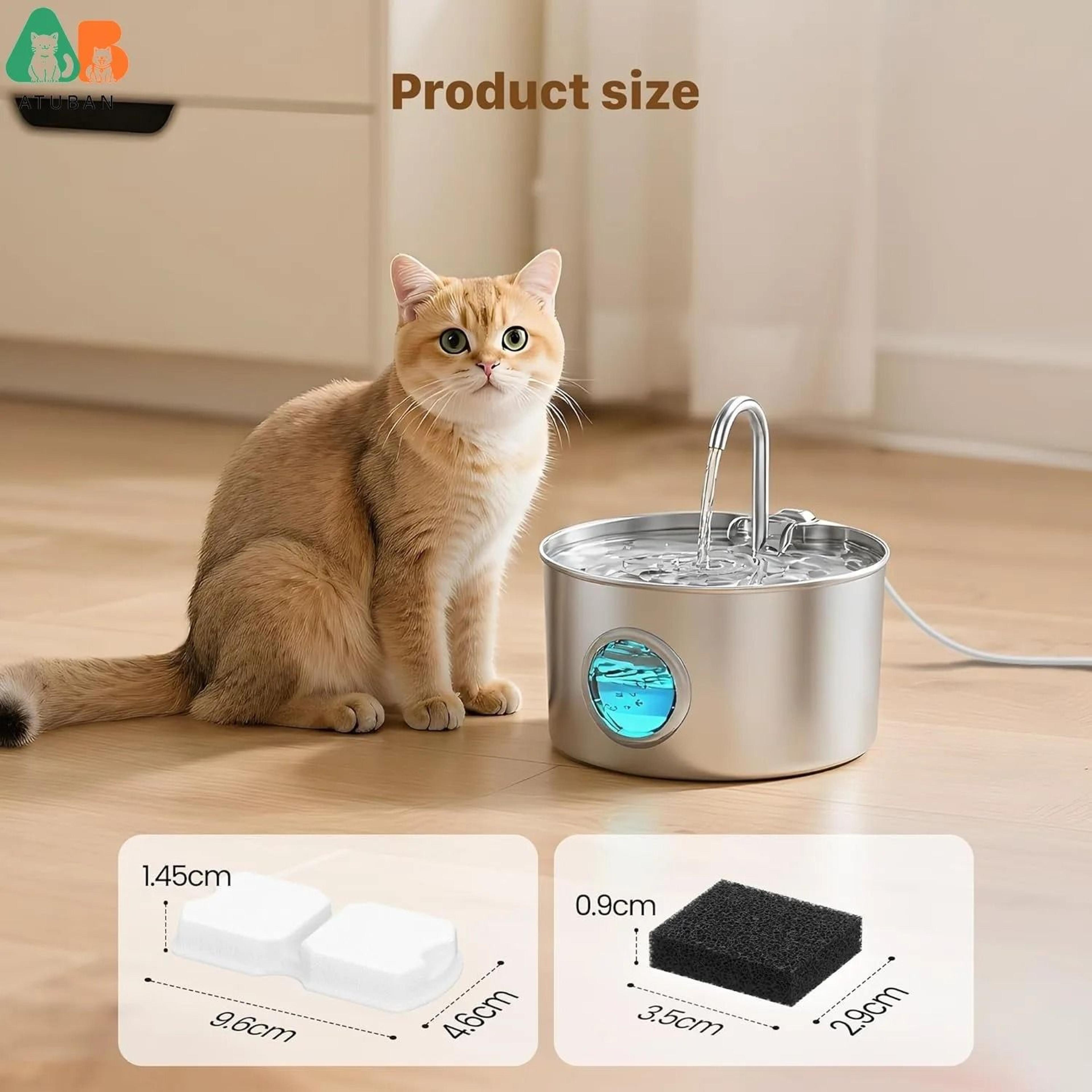 HOOISE Cat Water Fountain Replacement Filter Set With Activated Carbon  Sponge Refills 5