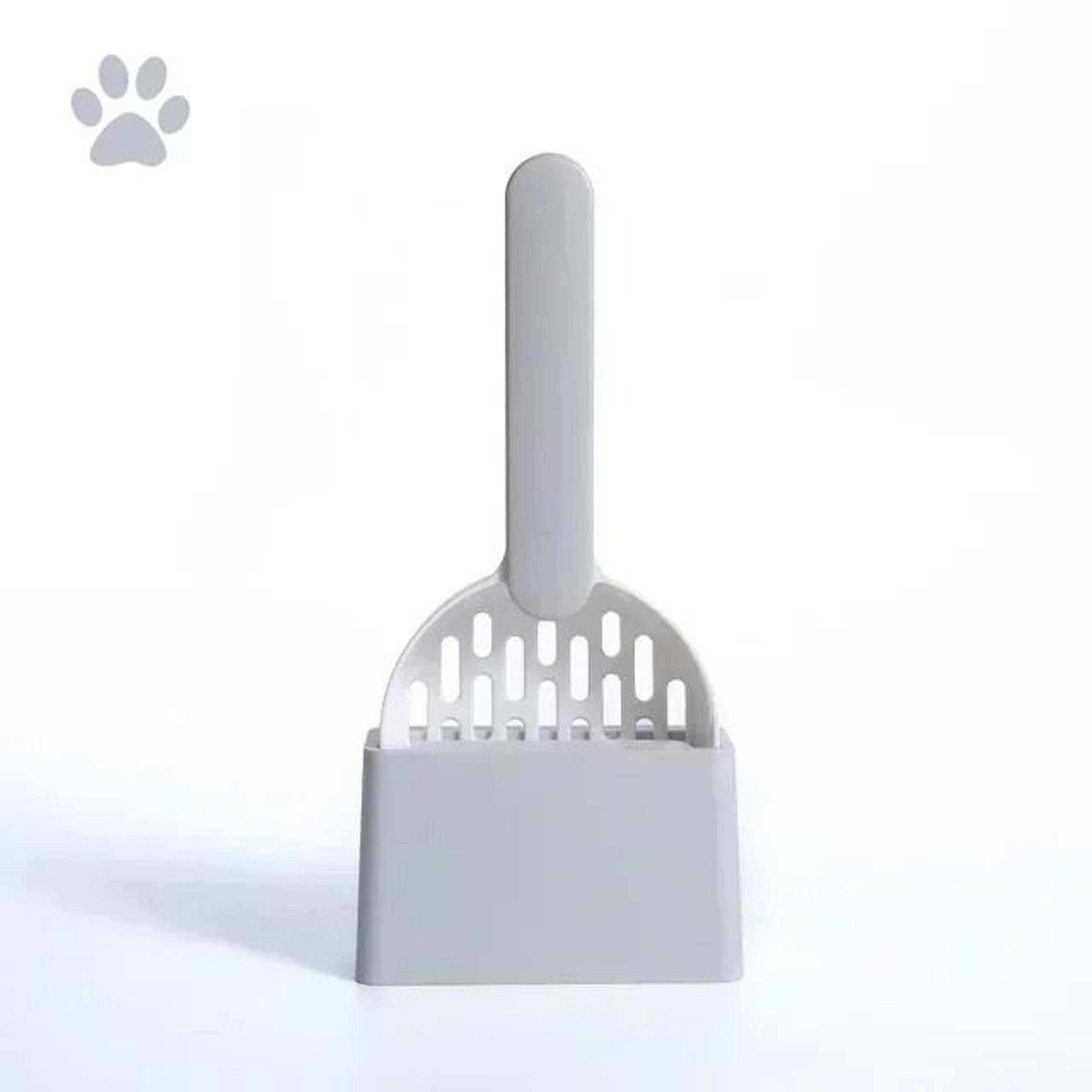 EasyClean Long Handle Cat Litter Scoop Set With Storage Base 9