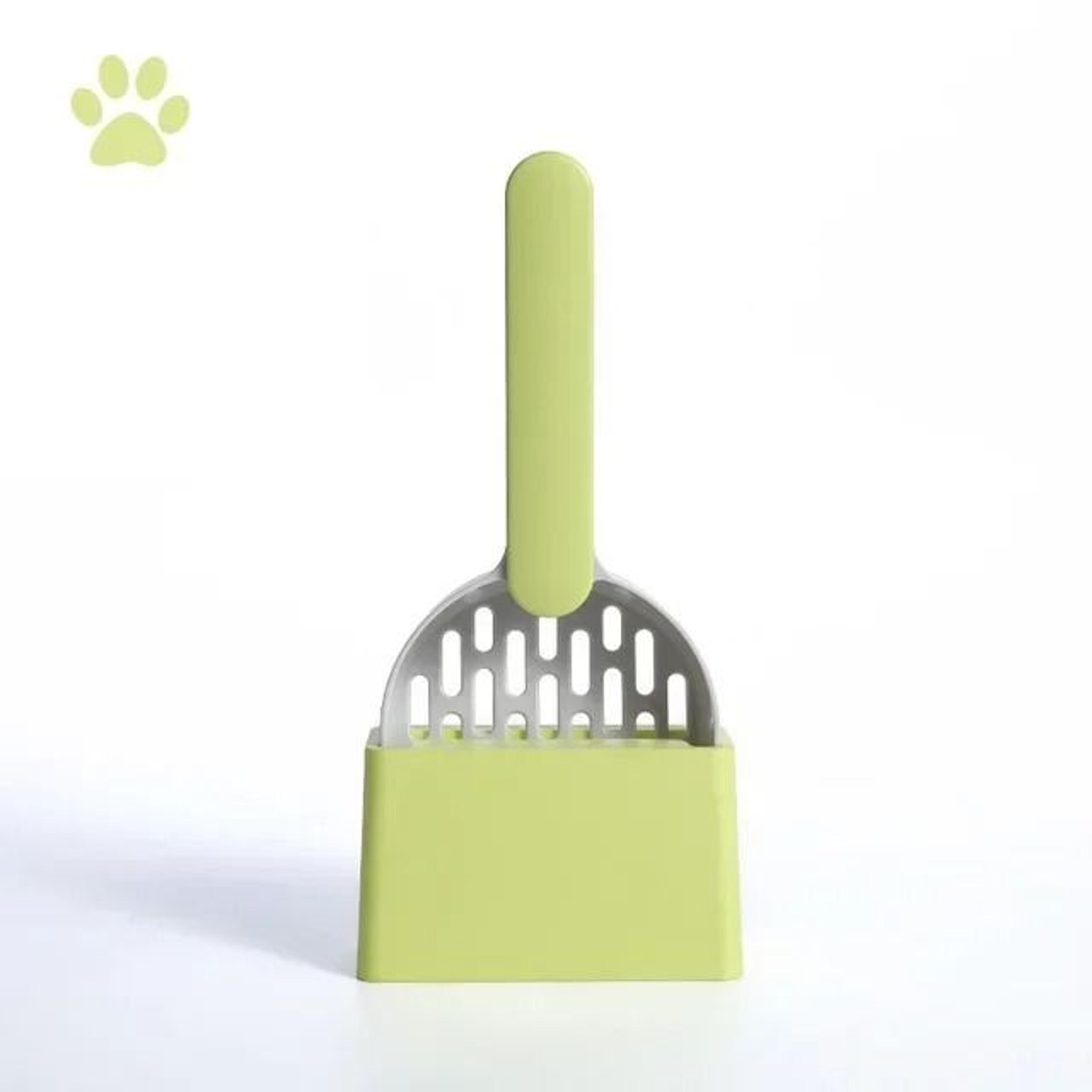 EasyClean Long Handle Cat Litter Scoop Set With Storage Base 10