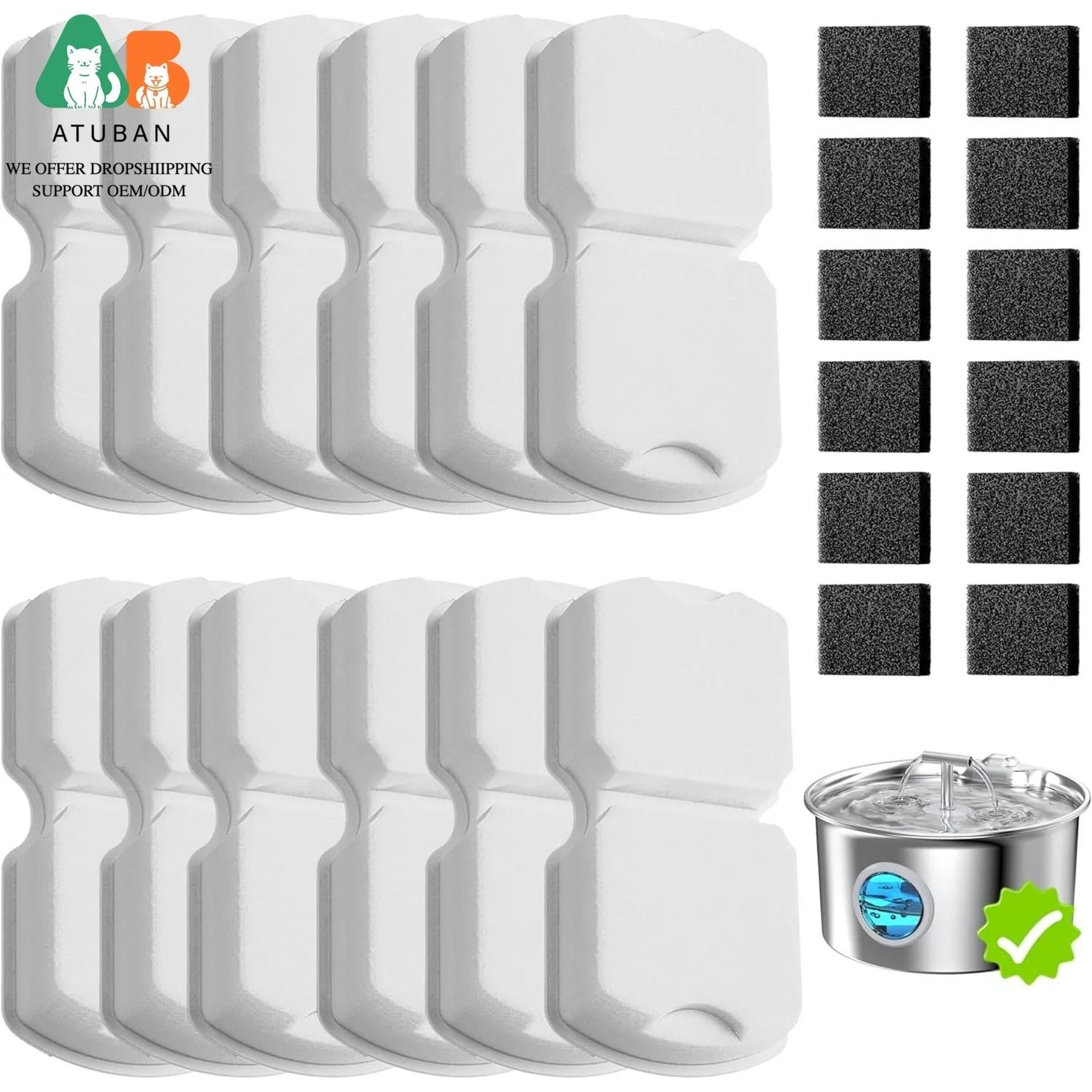 premium cat water fountain replacement filters for stainless steel pet fountains