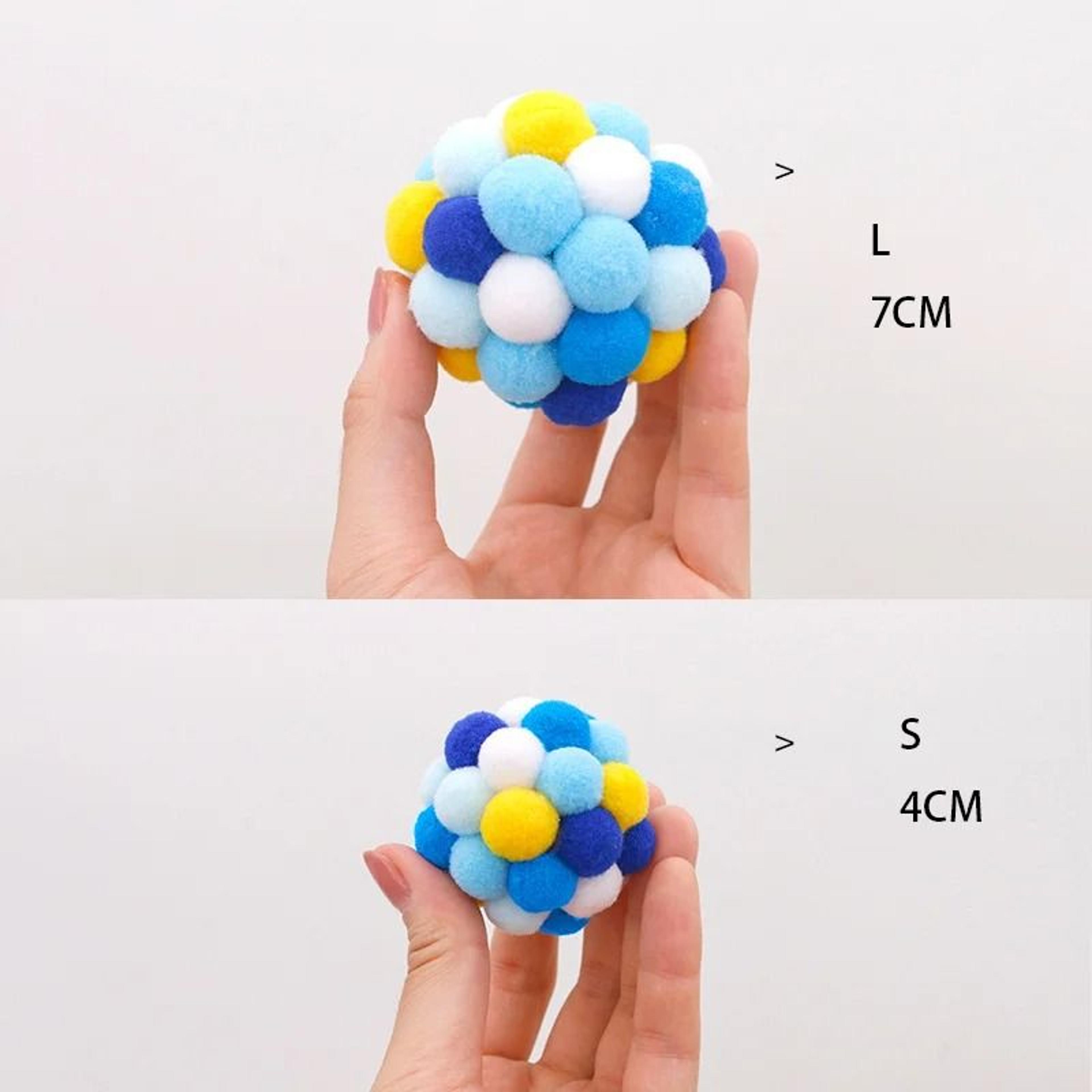 Rainbow Plush Bell Ball Cat Toy With Catnip For Interactive Indoor Play 2