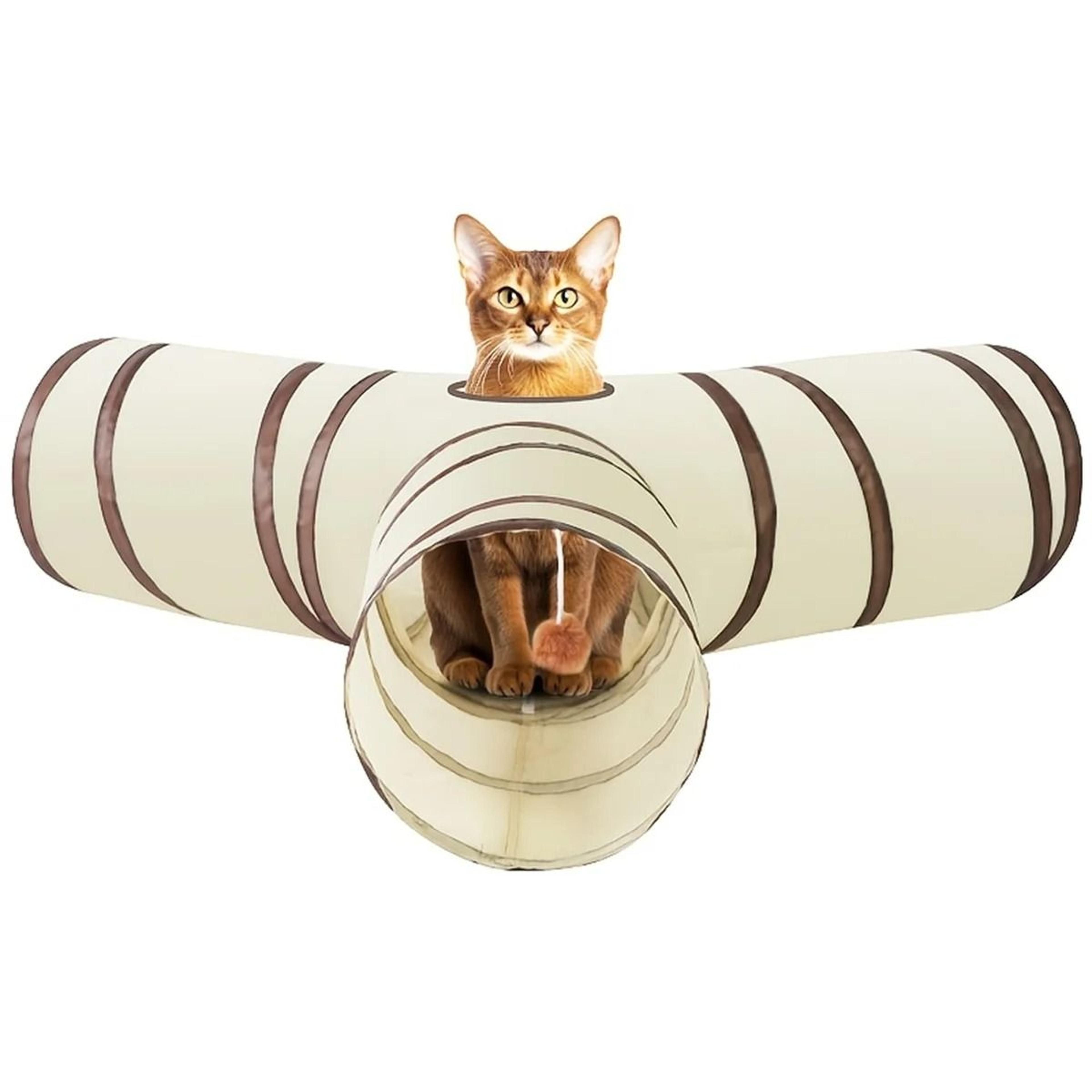 Foldable Cat Tunnel Toy With BuiltIn Storage For Interactive Indoor Play 0