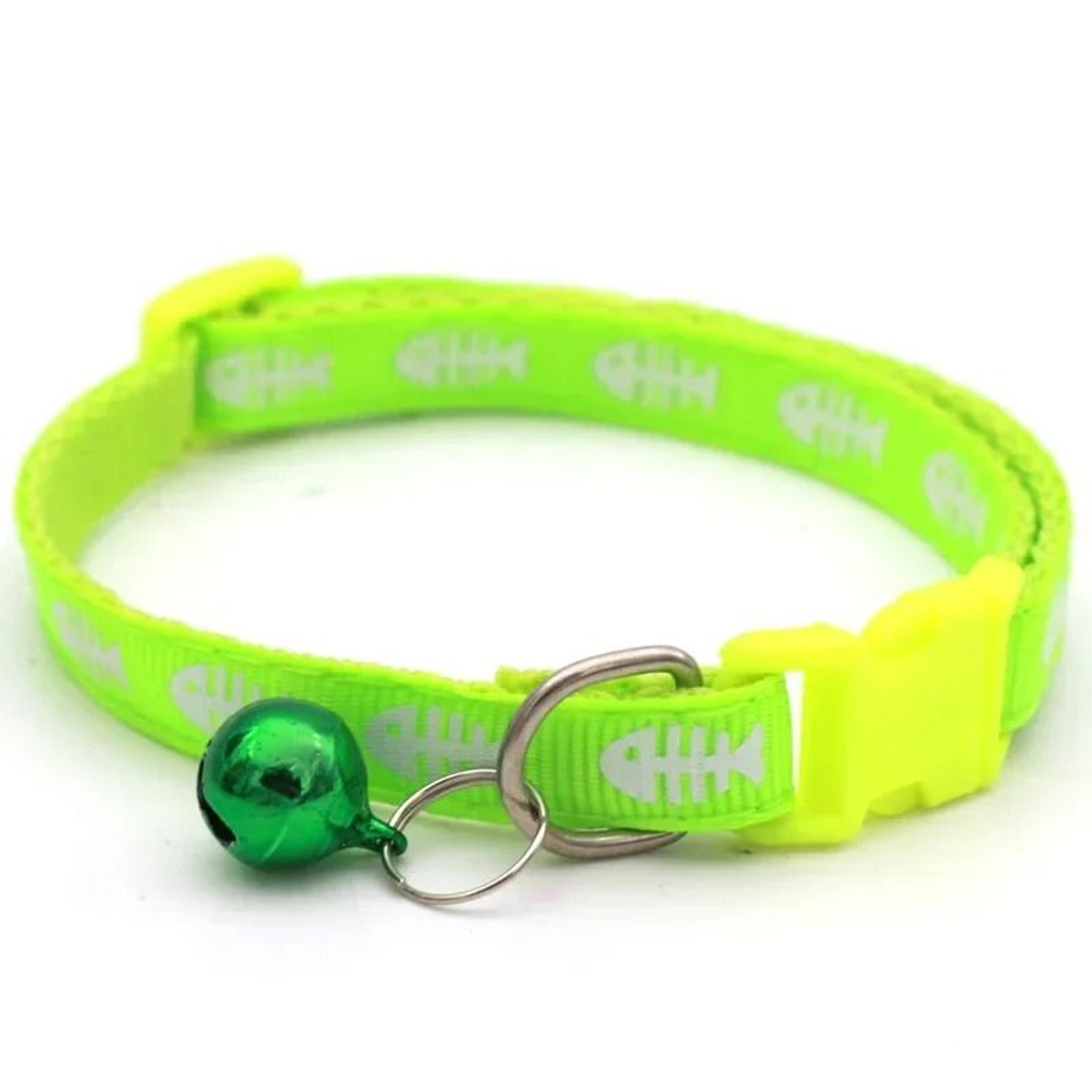 Adjustable Fish Bone Cat Collar With Bell For Kittens  Small Pets 5
