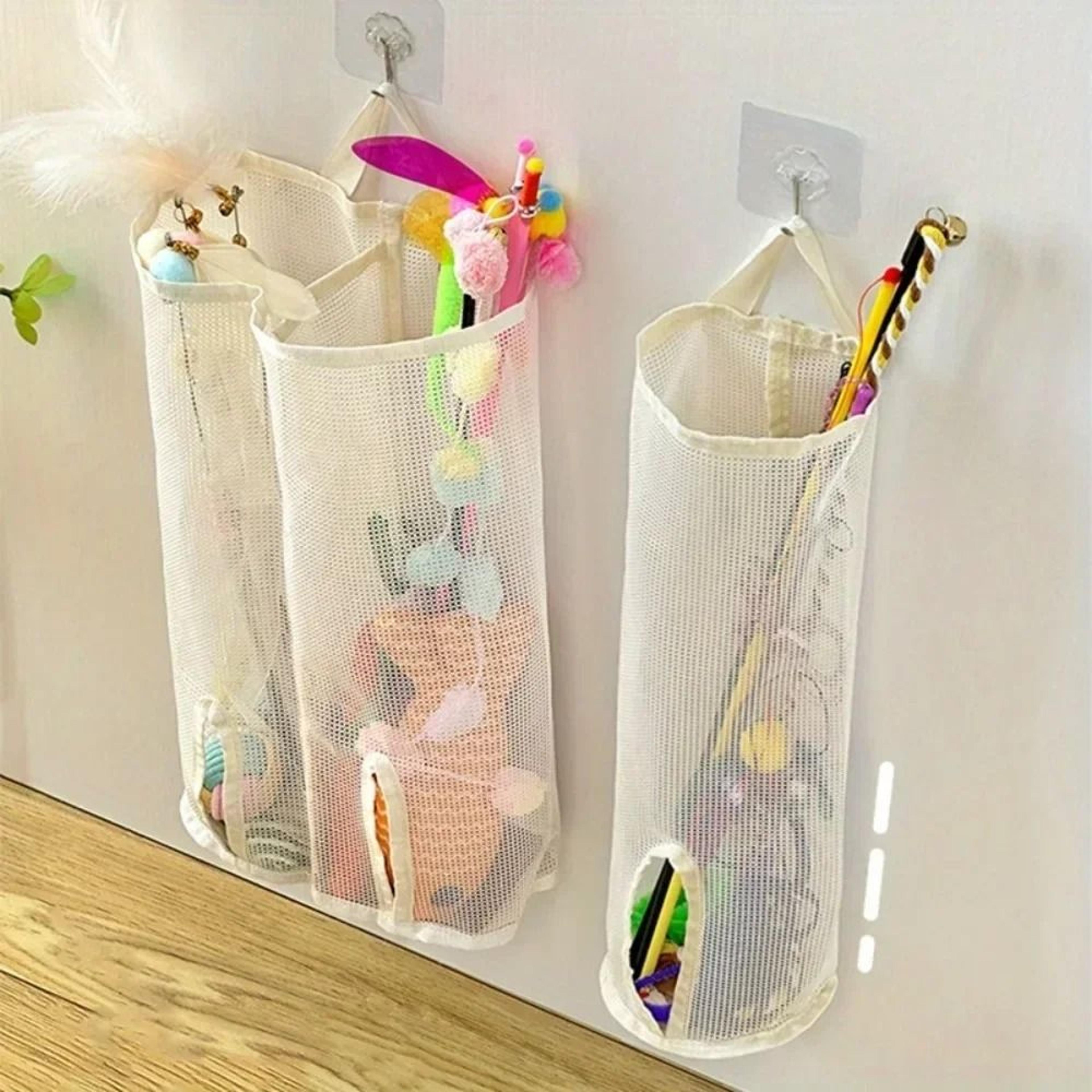 WallMounted Mesh Pet Toy Storage Bag For Cats  Dogs 1