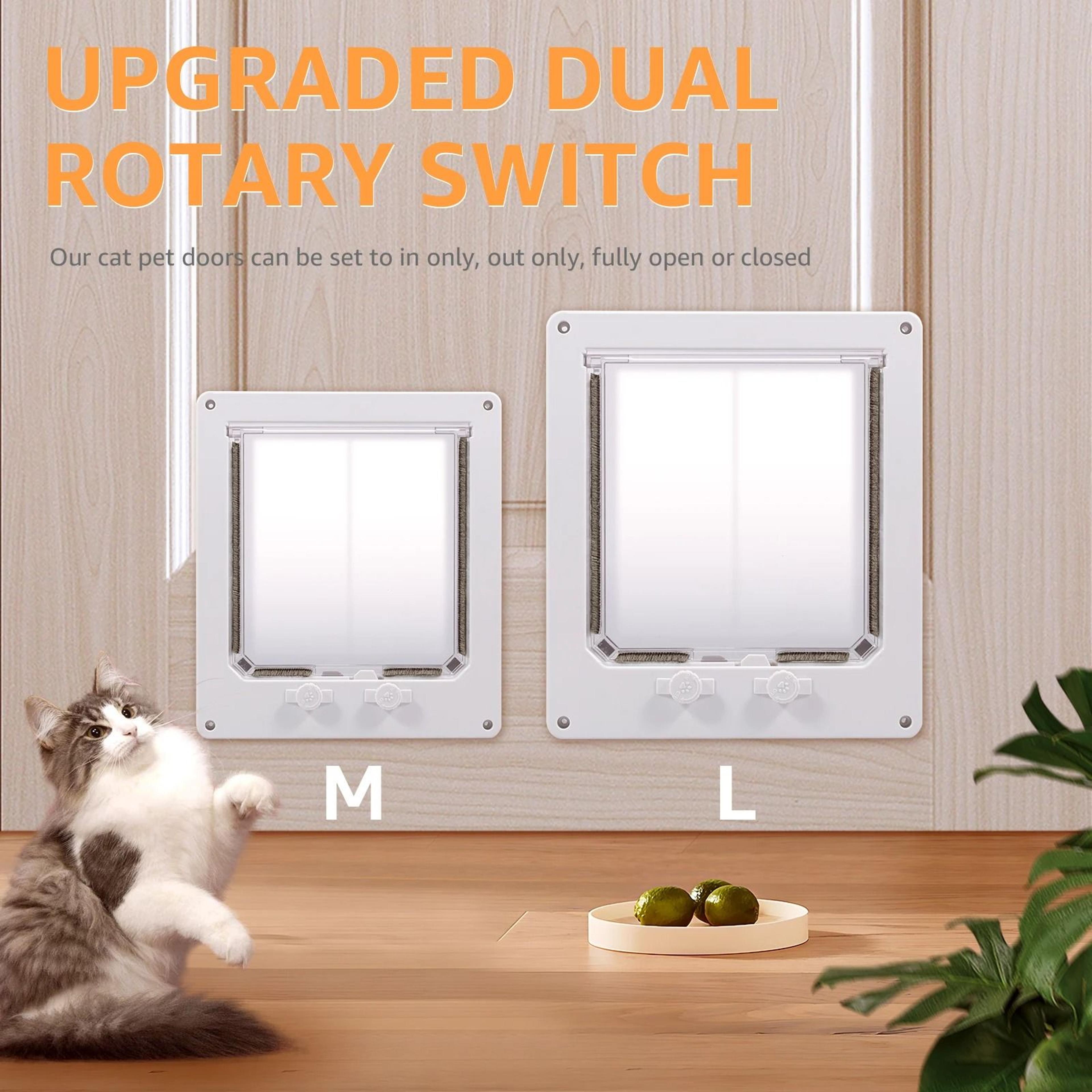 EasyPass 4Way Locking Interior Cat Door For Cats  Small Dogs 0