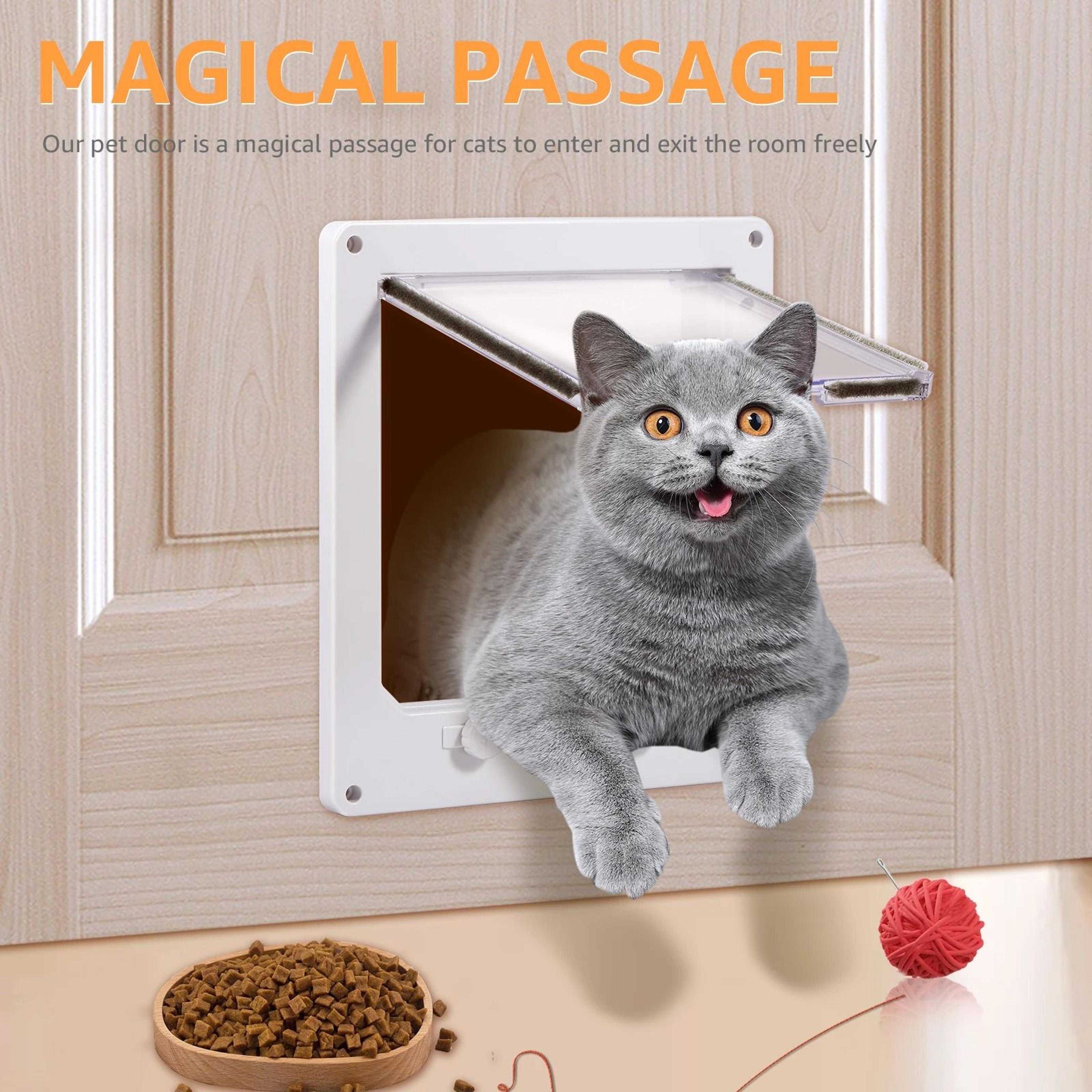 EasyPass 4Way Locking Interior Cat Door For Cats  Small Dogs 5