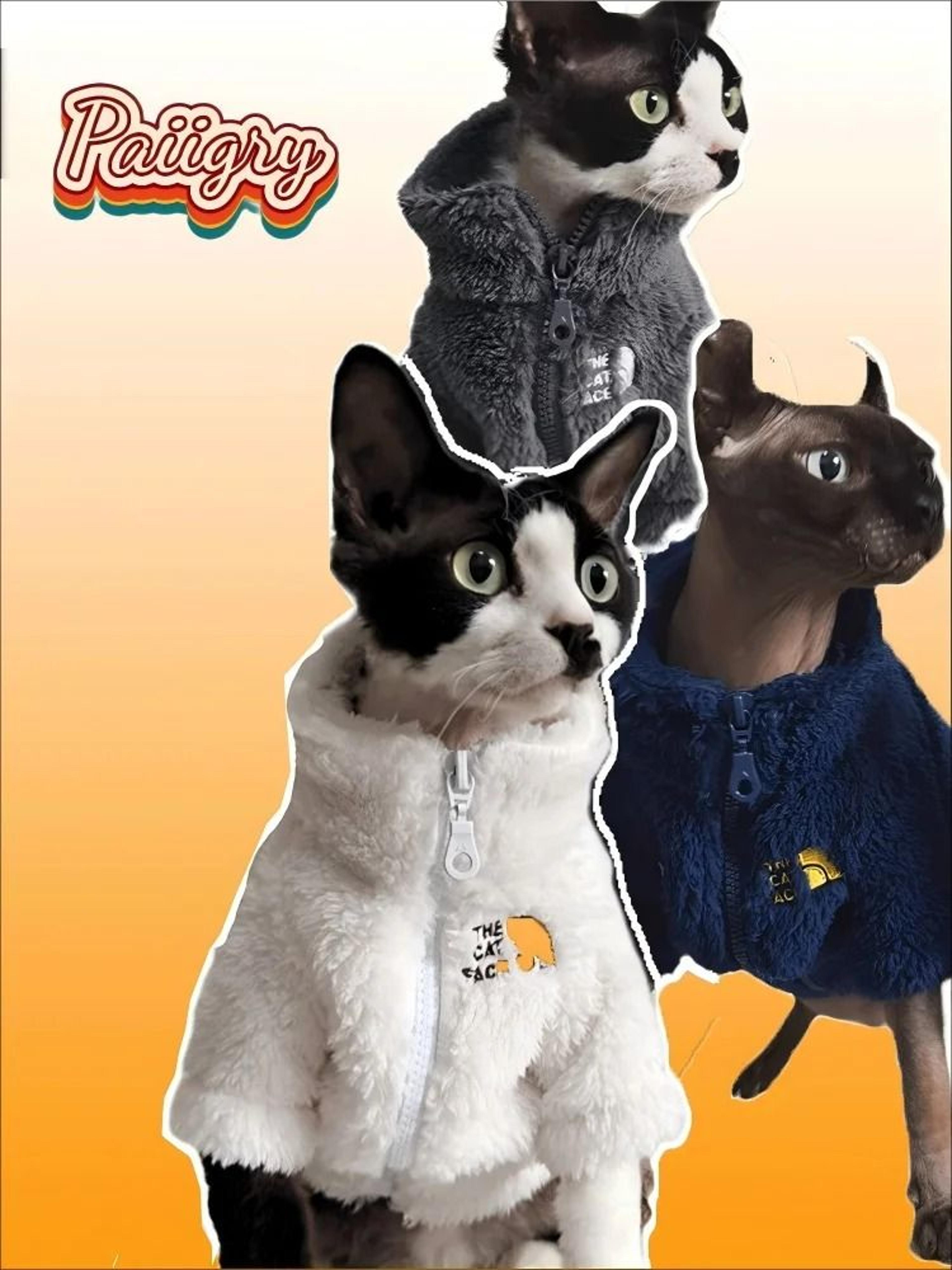 snugglefleece winter coat for hairless cats & small pets