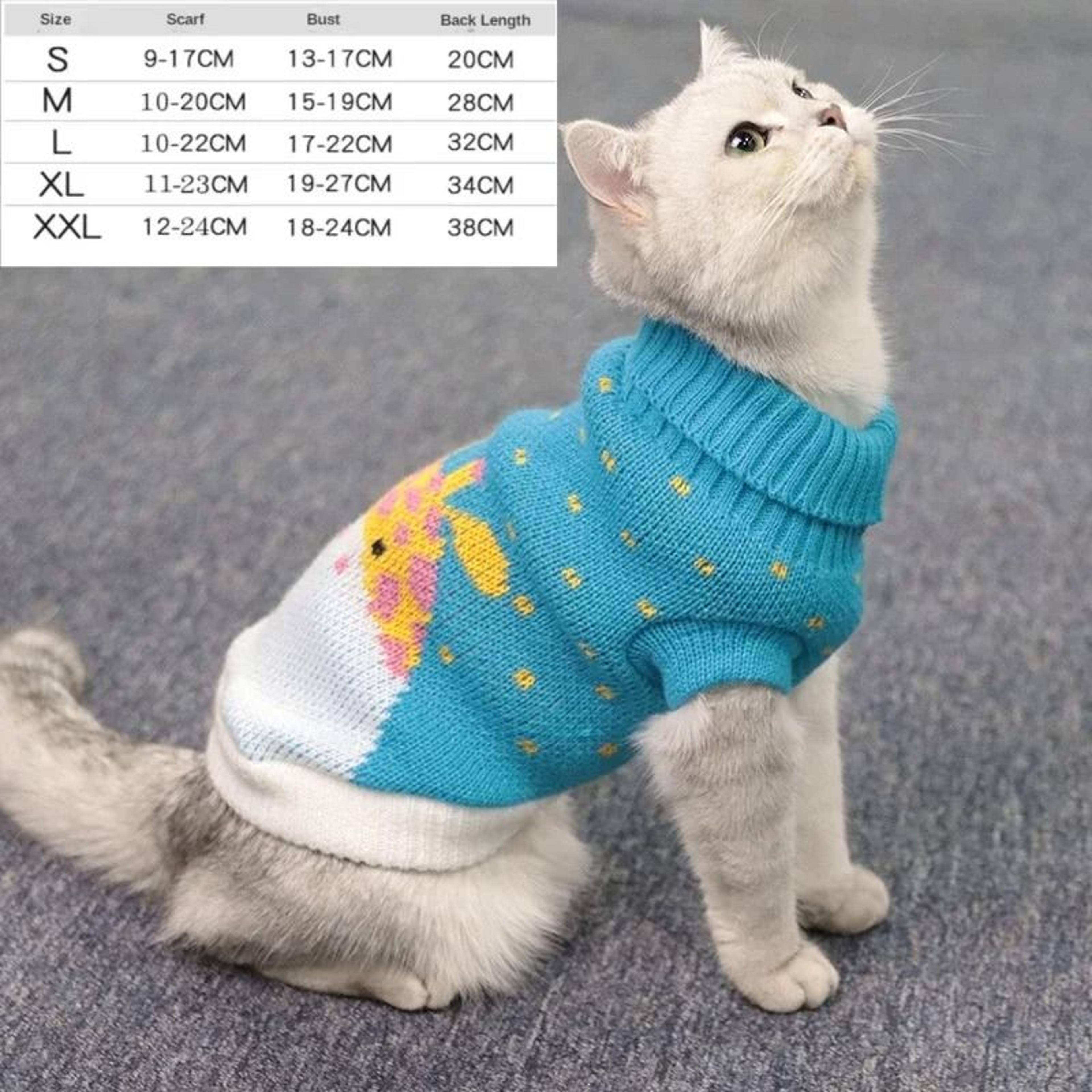 cozypaws turtleneck knit winter sweater for cats & small dogs