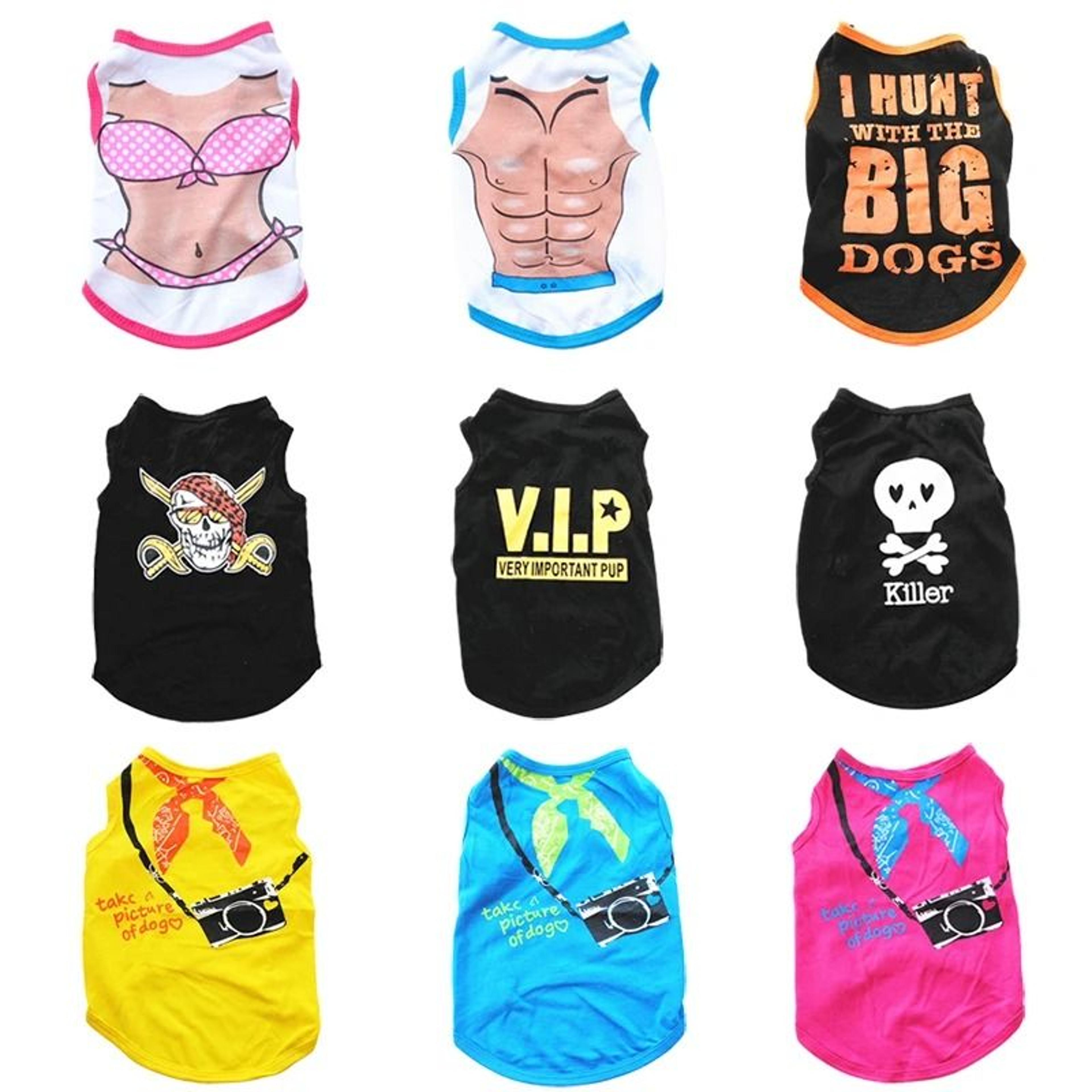 breathable cotton summer pet vest for cats, kittens and small dogs
