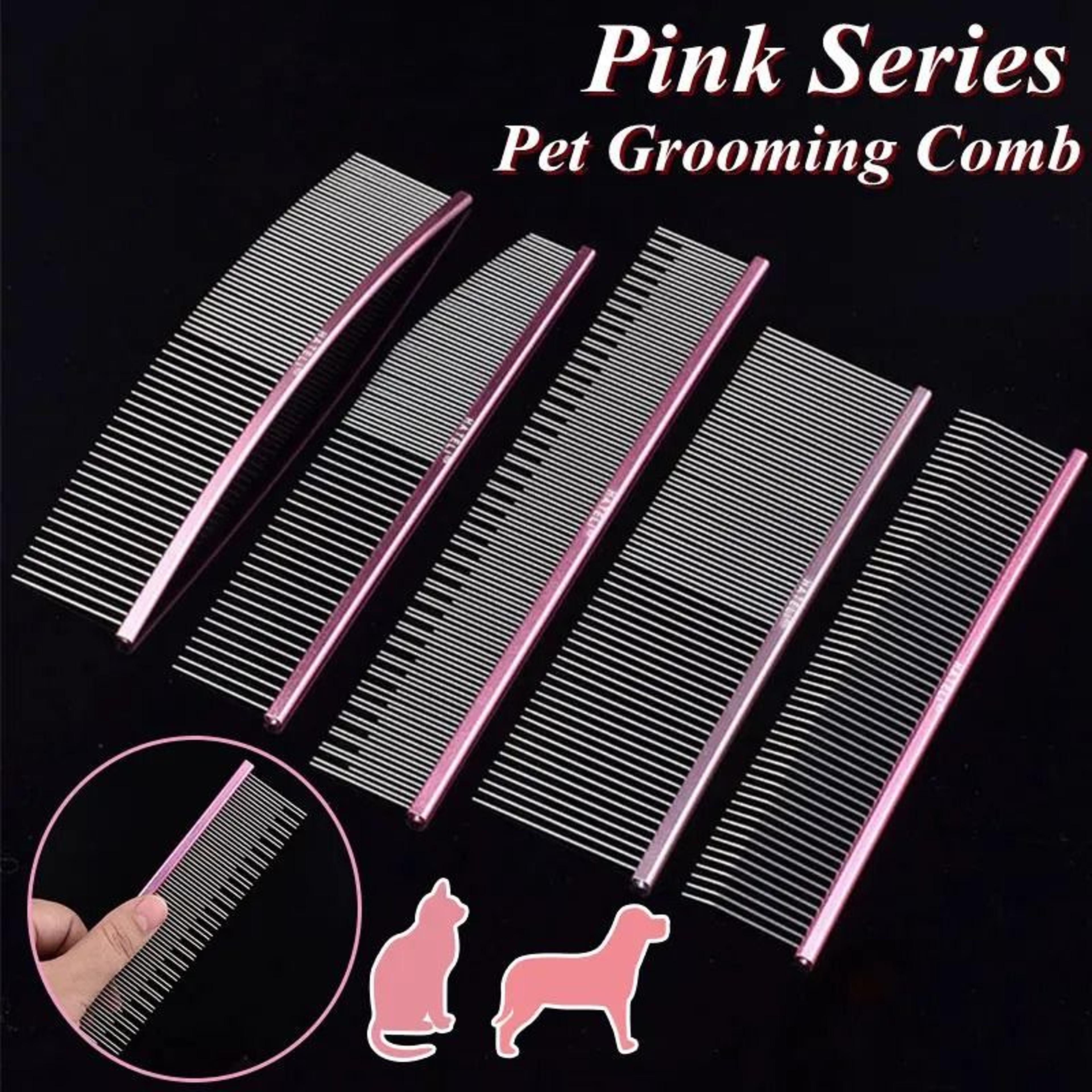 professional stainless steel pet grooming comb for cats and dogs