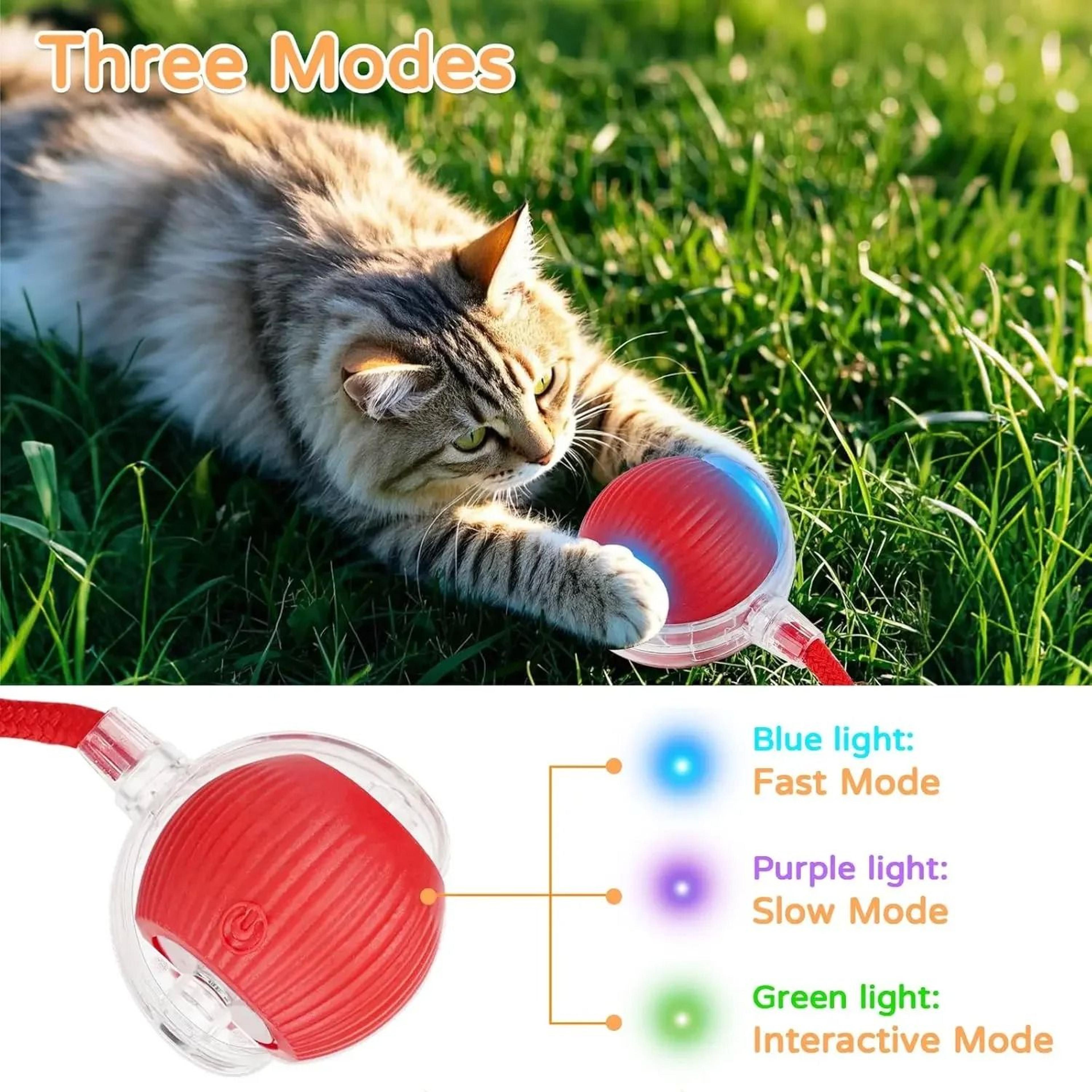 Smart Rolling Mouse Tail Ball Interactive Cat Toy 4