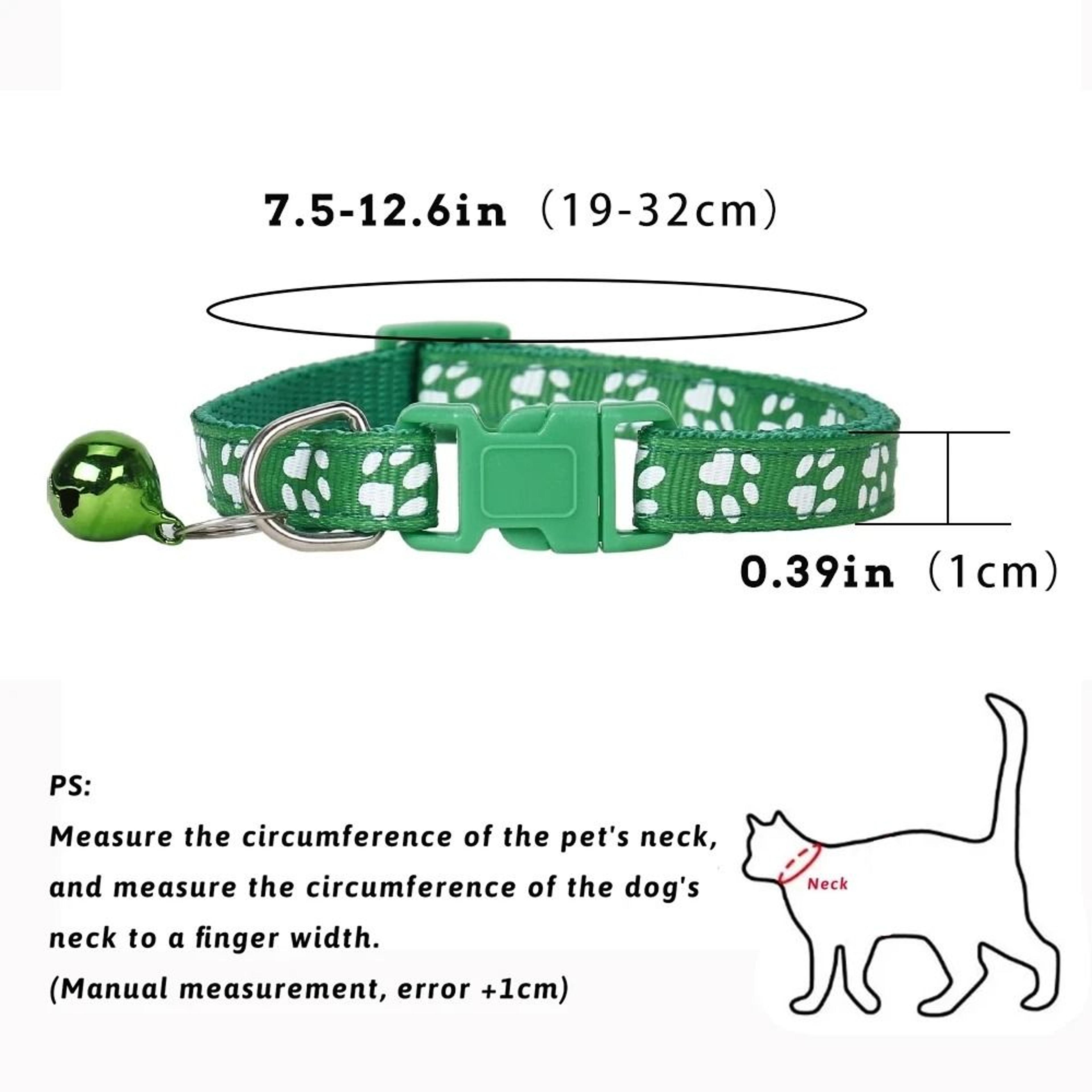 Adjustable Paw Print Cat Collar With Bell For Cats  Small Puppies 6