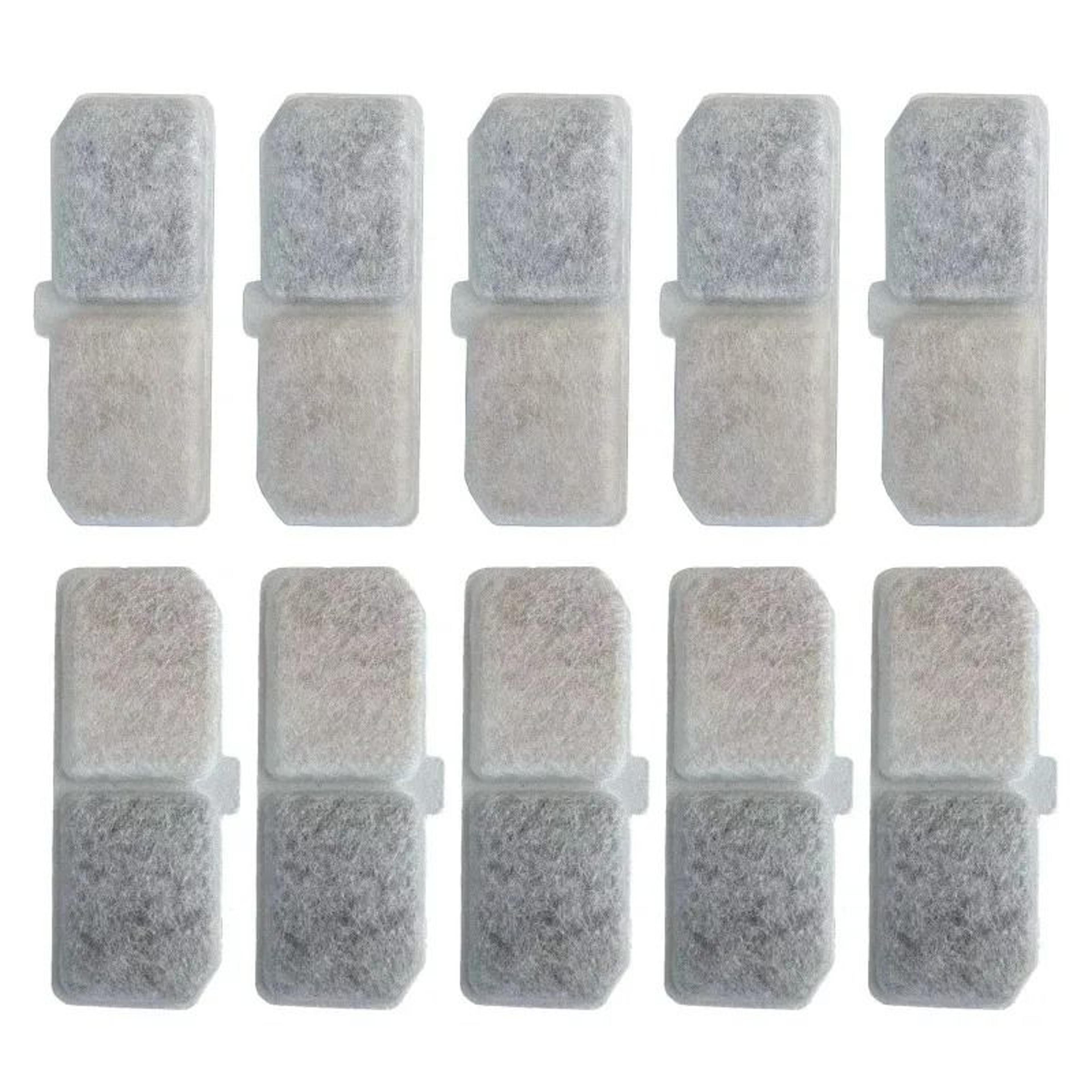 Activated Carbon Replacement Filters  Sponge Set For Stainless Steel Cat Water Fountains 6