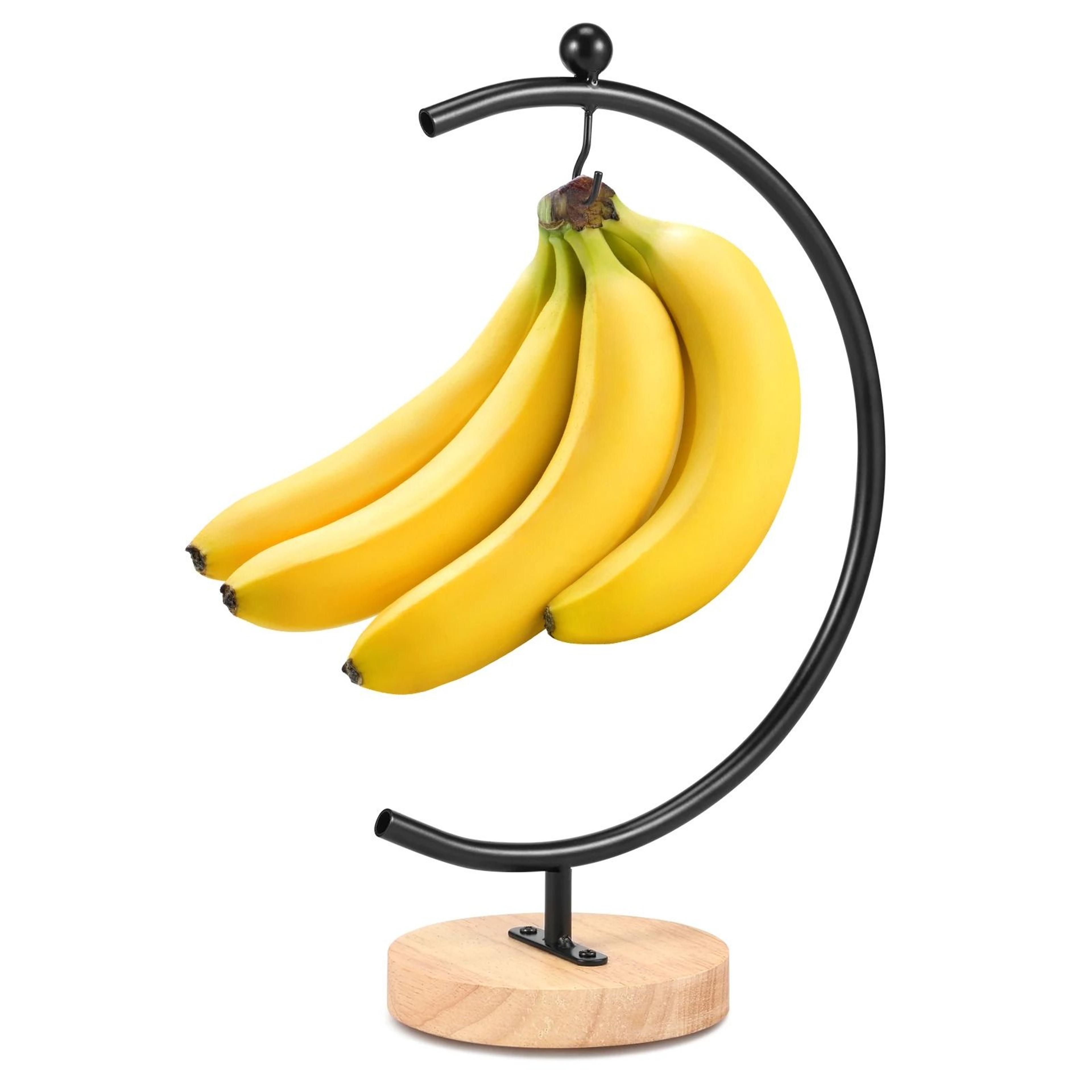 moon shape banana holder stand for fresh fruit storage and kitchen counter organization
