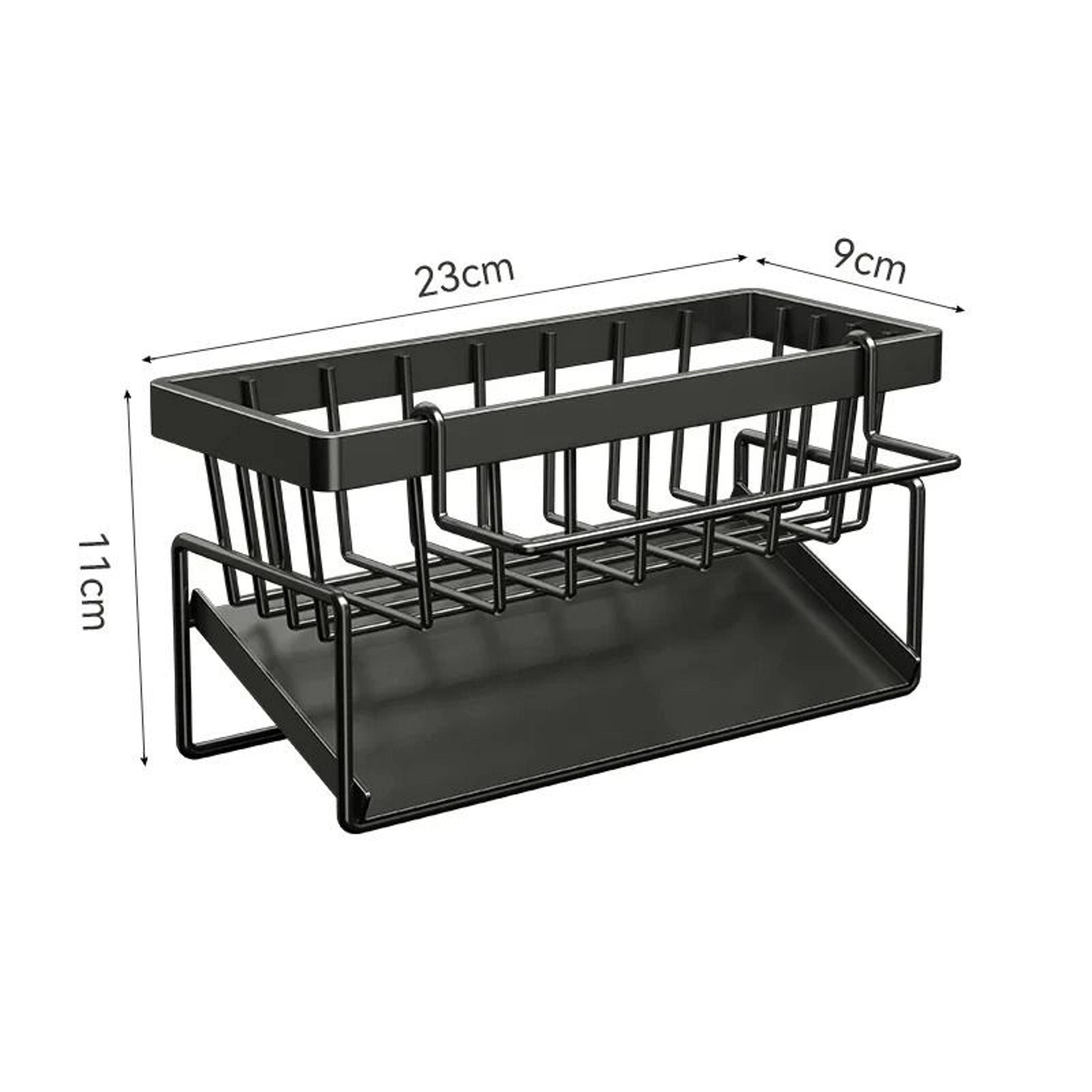 DrainMate Stainless Steel Sink Organizer Rack  Sponge Soap  Rag Storage Holder 6